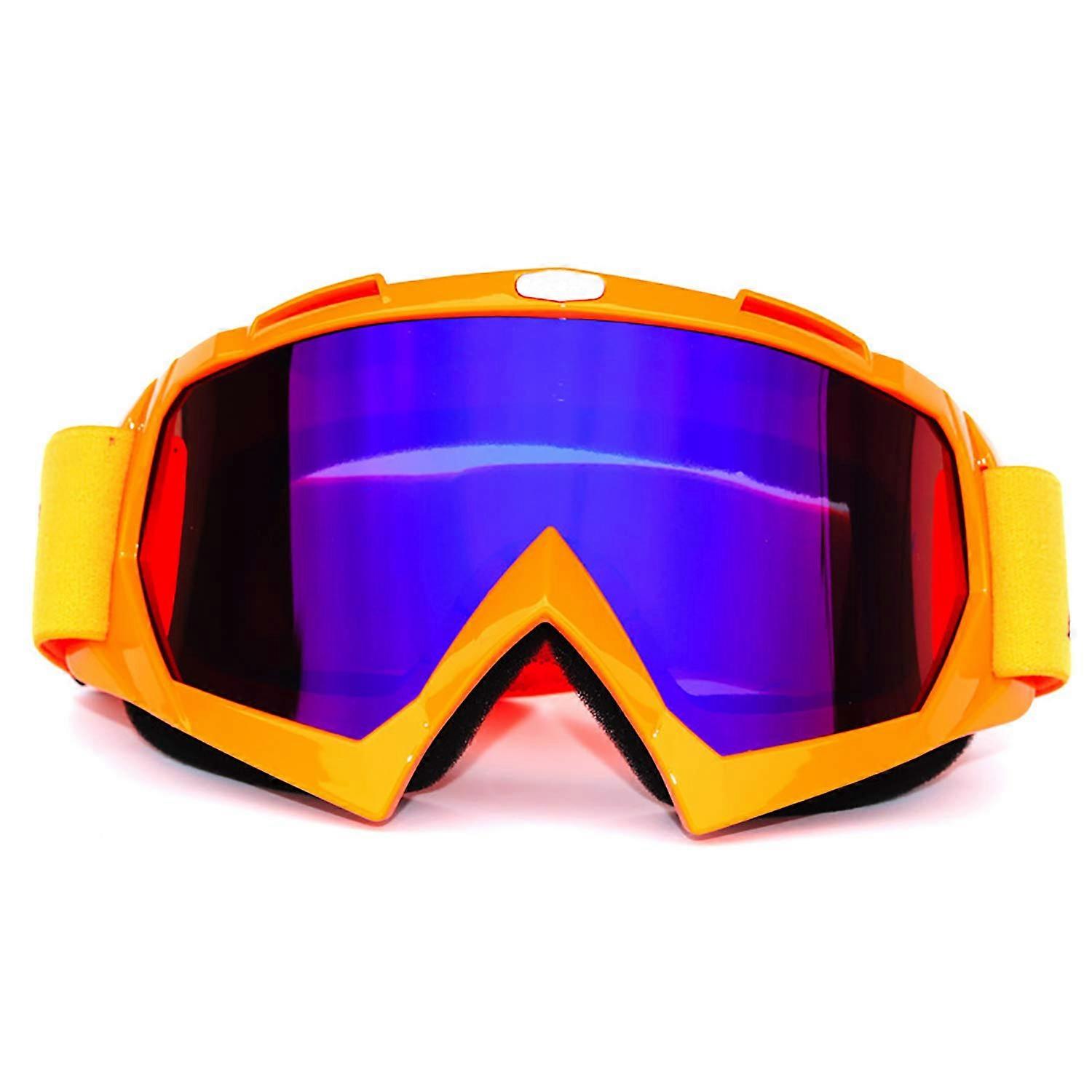 Excite Bike Motorcycle Glasses KG9 with Bending Reflection, Sponge Padding, Anti-Fog Ski Goggles for Bikers