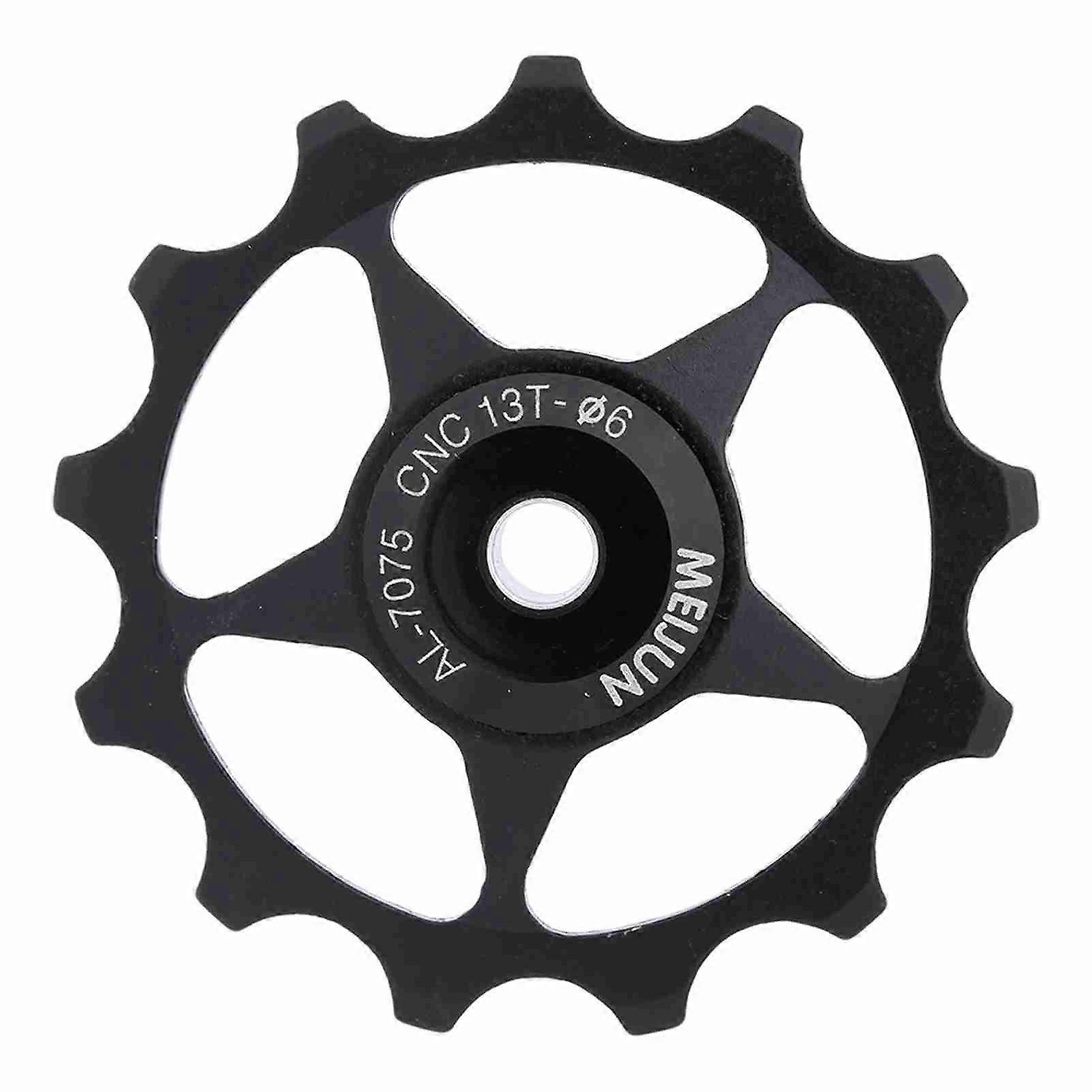 Galet de dérailleur arrière en aluminium noir 13 dents pour VTT (noir, 13 dents)