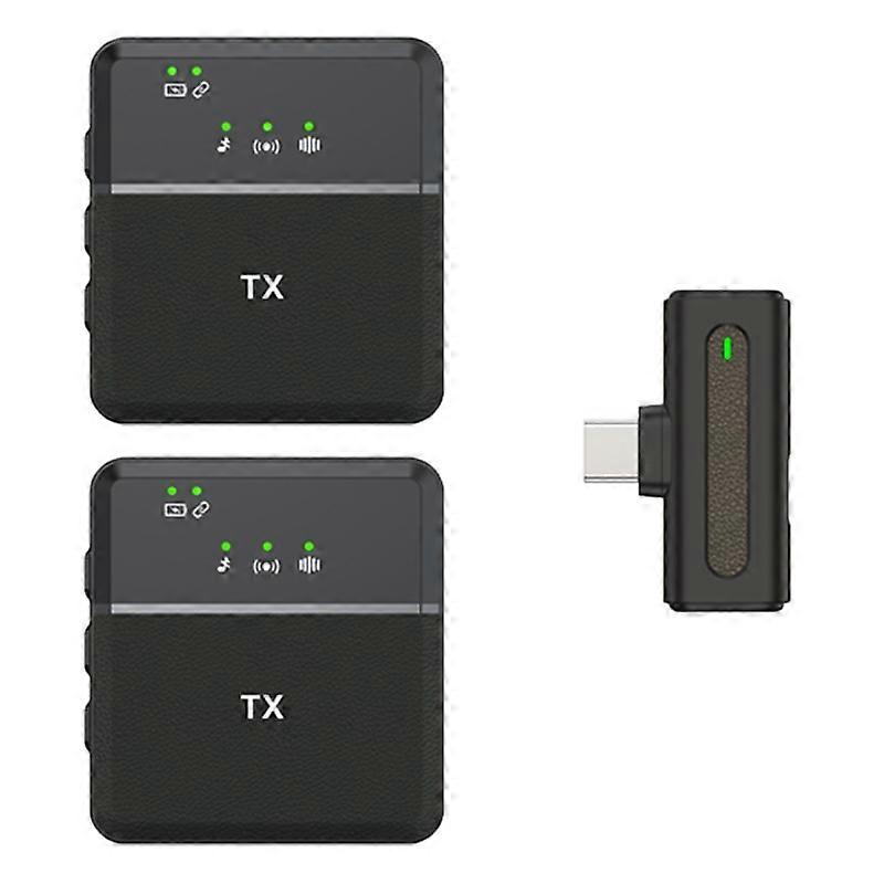 SX8 Live Broadcast Noise Reduction 2 Wireless Lavalier Microphone with Type-C Receiver