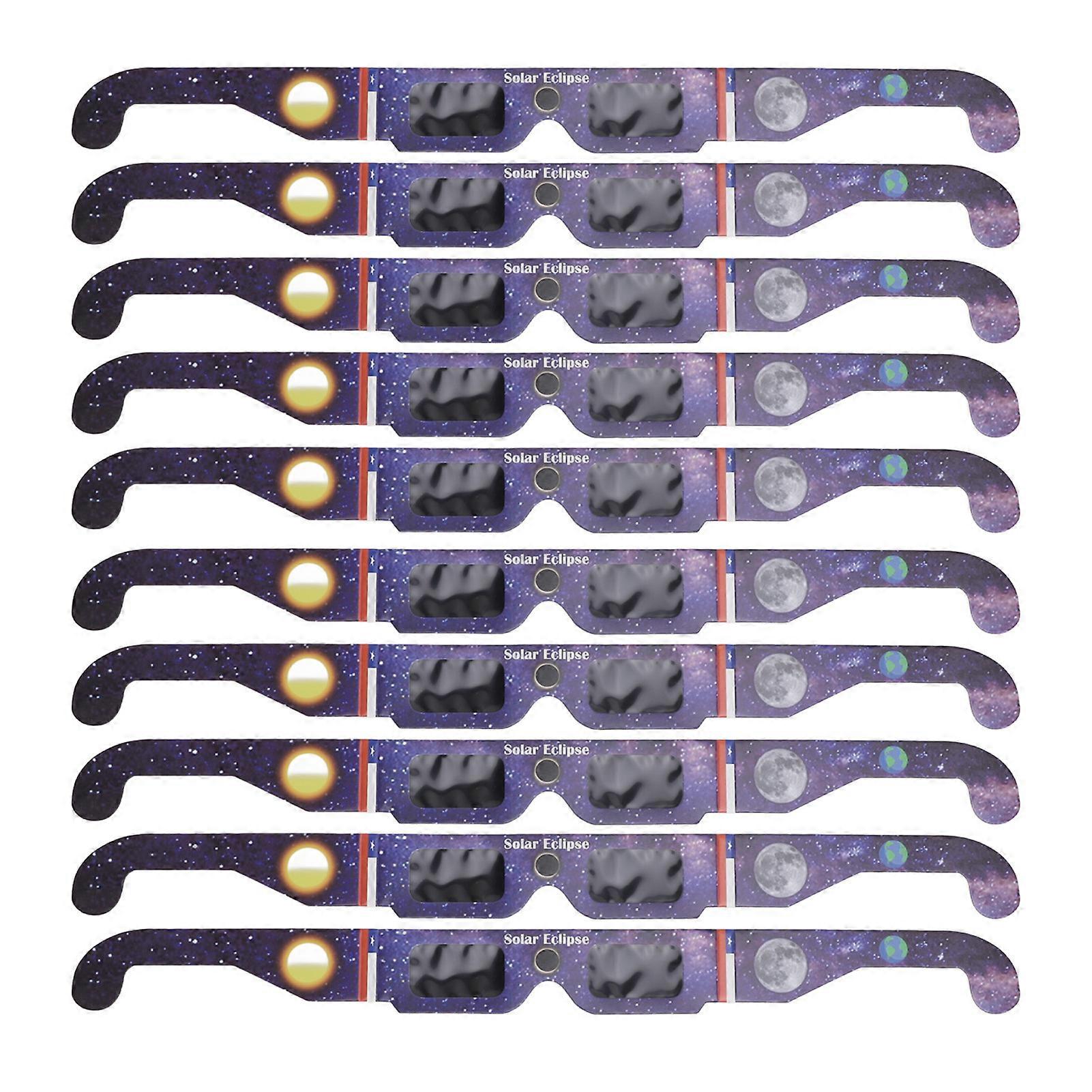 10PCS Solar Eclipse Paper Solar Eclipse Observation Glasses Safe Shades for Direct Sun Viewing
