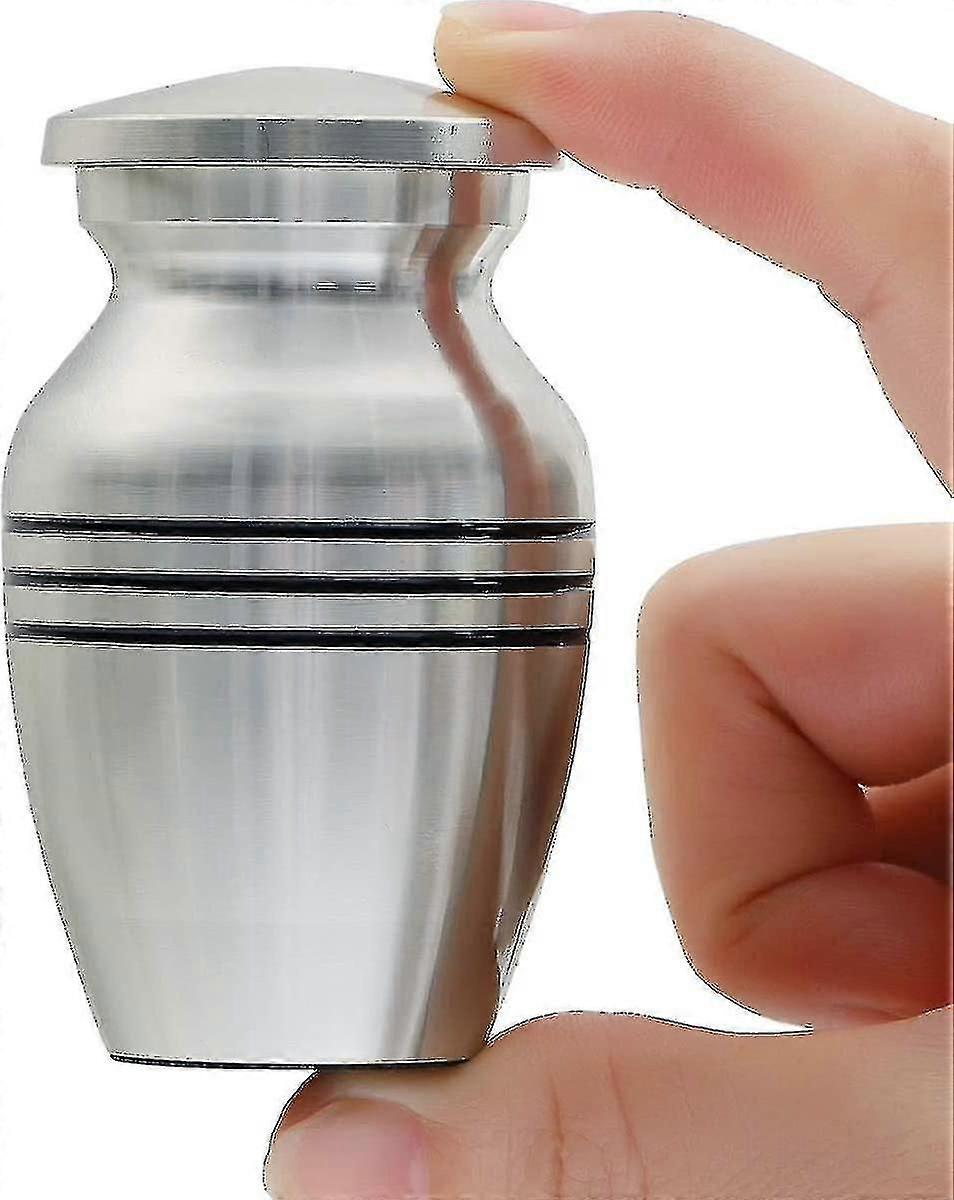 Small Keepsake Urn For Human Ashes Or Pet Ashes, Hard Metal Cremation Urn, Mini Funeral Urn C