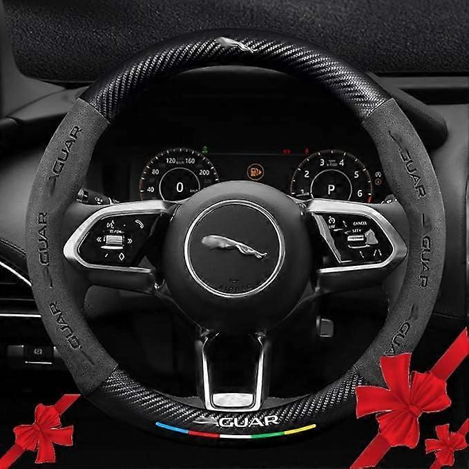 6D Rattkåpa Customfit Läder Jaguar, Halkfri Kolfiber Textur