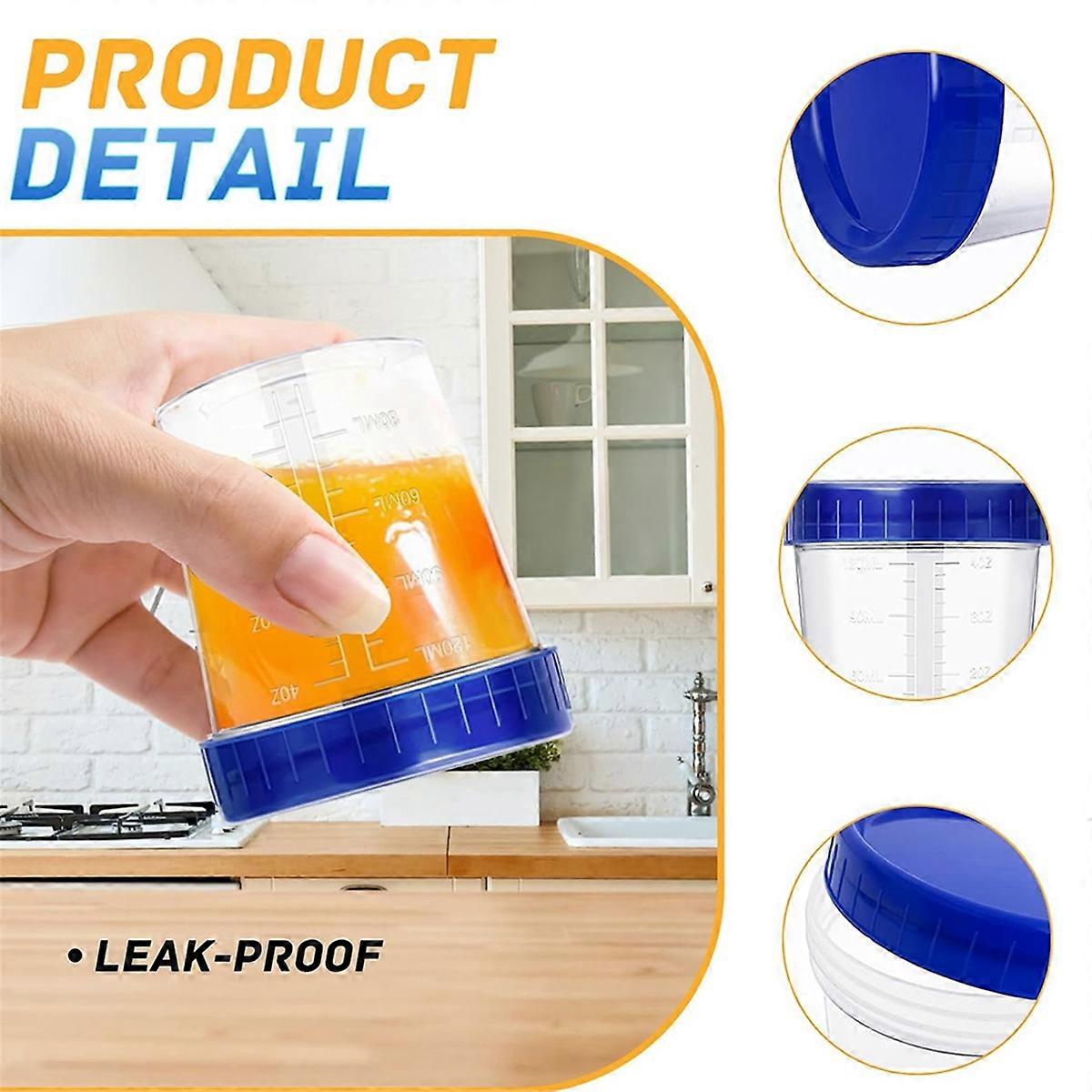 40 Pack 4oz Small Containers with Lids,Reusable Salad Dressing Container Airtight Leakproof Condimen