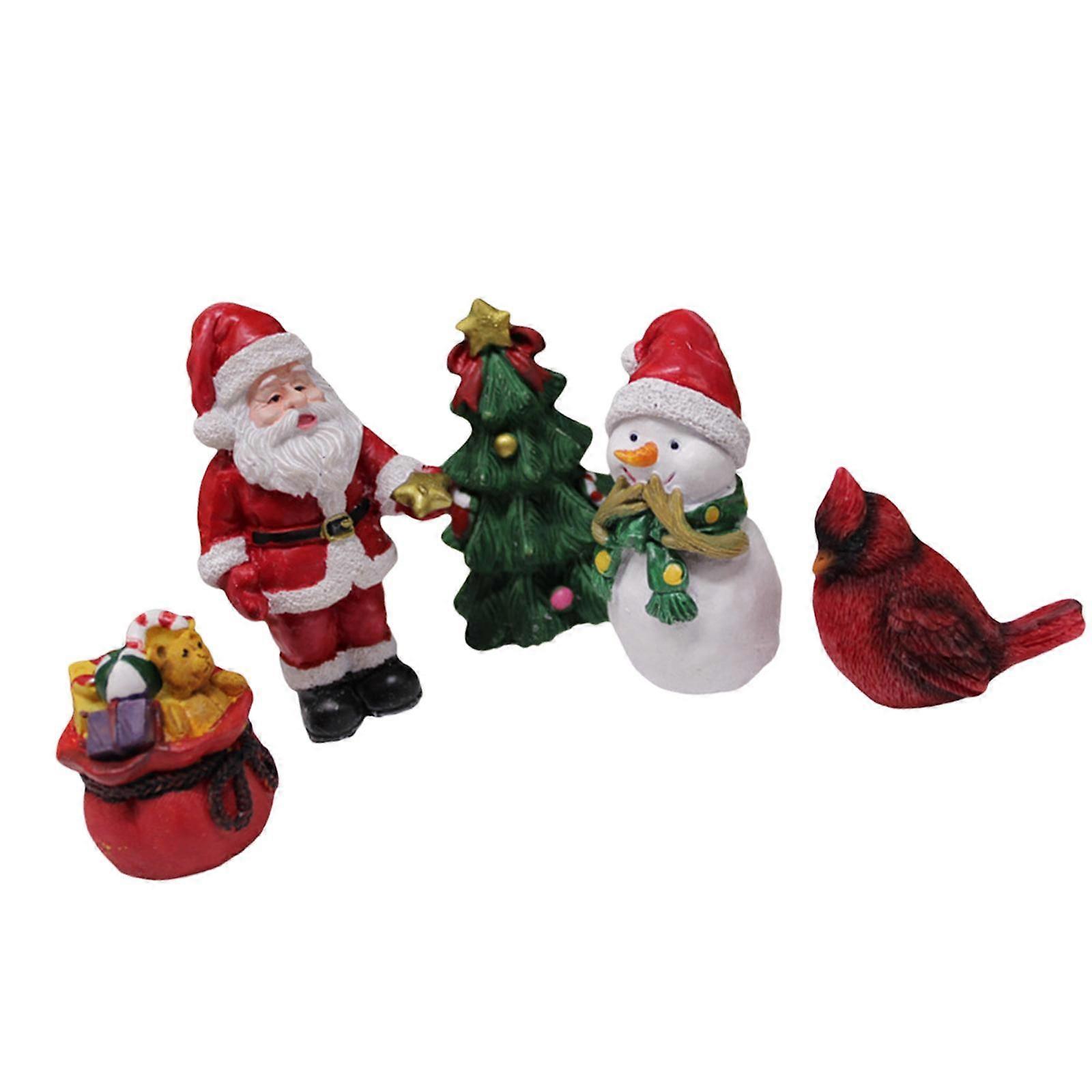 Classical Christmas Series Set Santa Statue Decorative for Christmas Tree