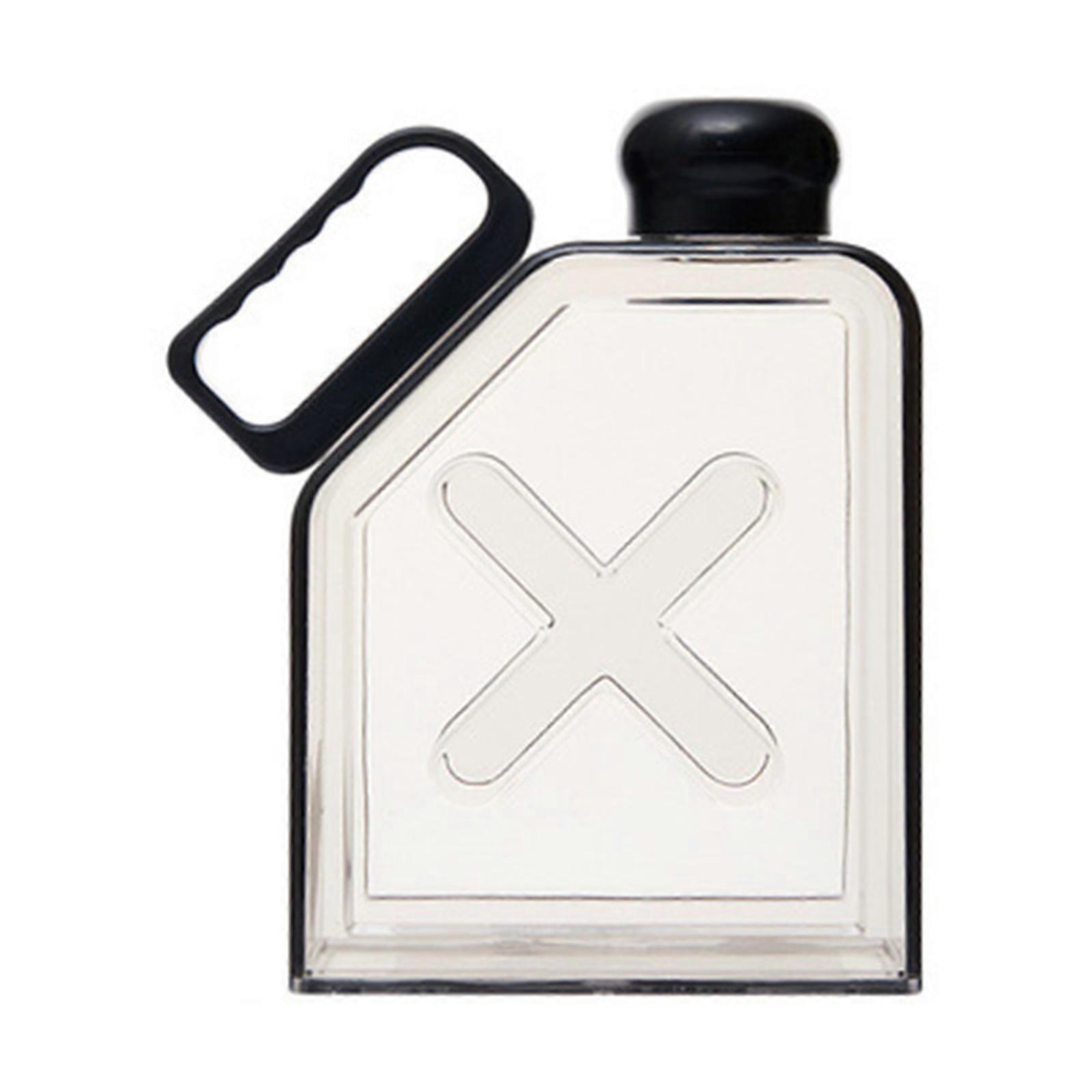 Clear Reusable Slim Flat Bottom Water Bottle 1000ml, Portable - Fits Pockets And Random Corners