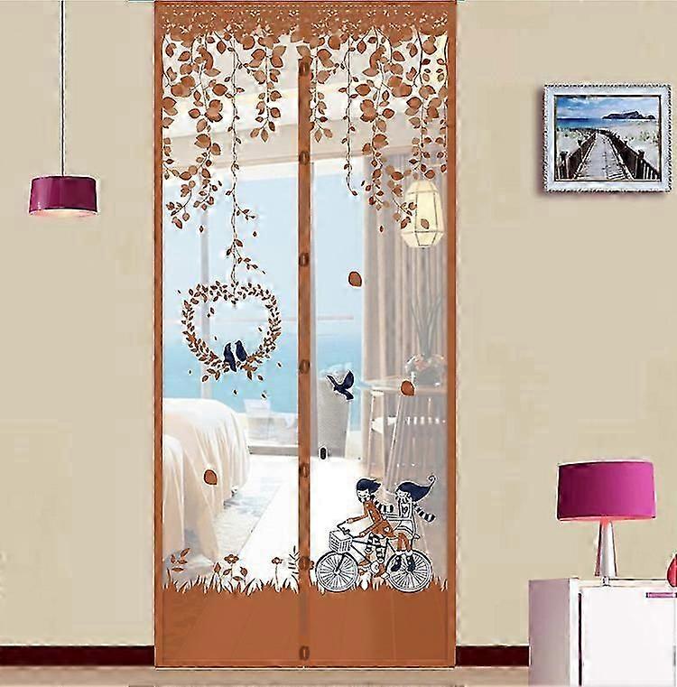 Gardinnet Magic Door Mesh Fastgørelse Flue Insekt Bug Myggeskærm Hjem Indretning-90x210CM