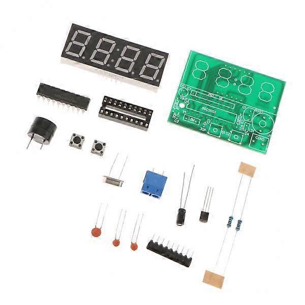 2X DIY PCB Circuit Board Digital LED Electronic Clock Alarm