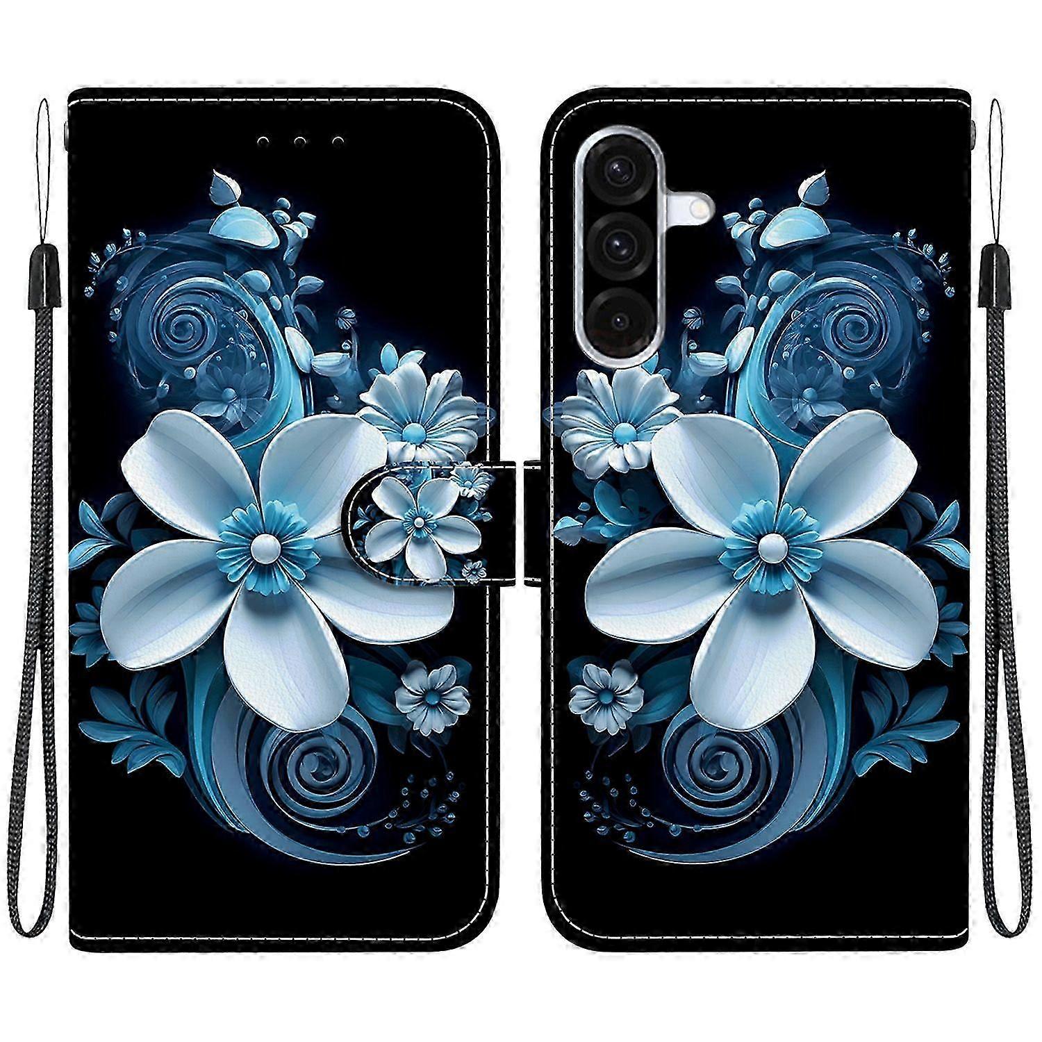 For Samsung Galaxy A56 5g/ A36 5g Case Pattern Printing Anti-drop Leather Flip Wallet Phone Cover With Lanyard