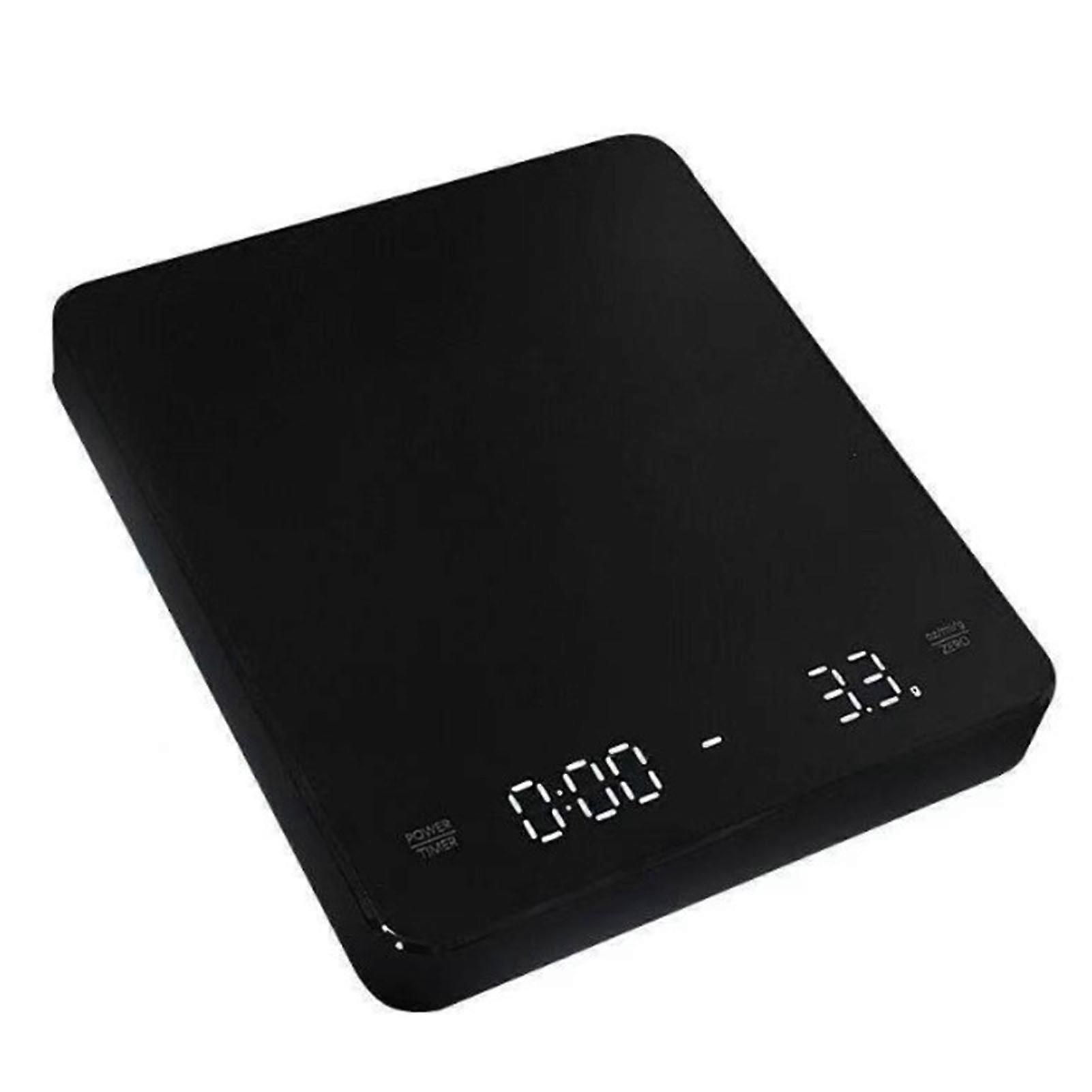 Digital Scale LCD Display Timing Function High Temperature Resistant Electronic Food Steelyard Black