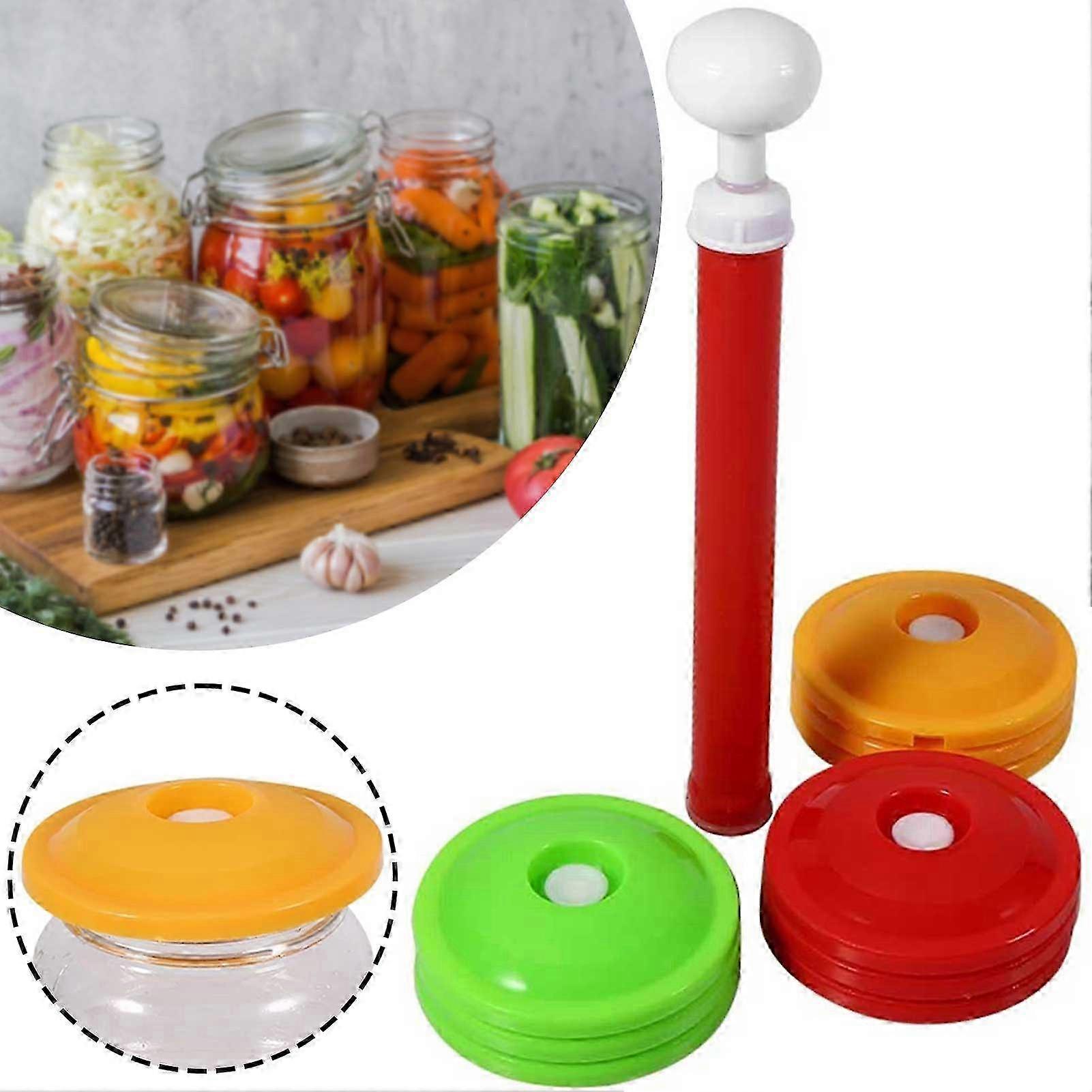 Reusable10pcs Vacuum Sealer Jar Lids Reusable Pickle Jar Sealing Covers for Food Storage