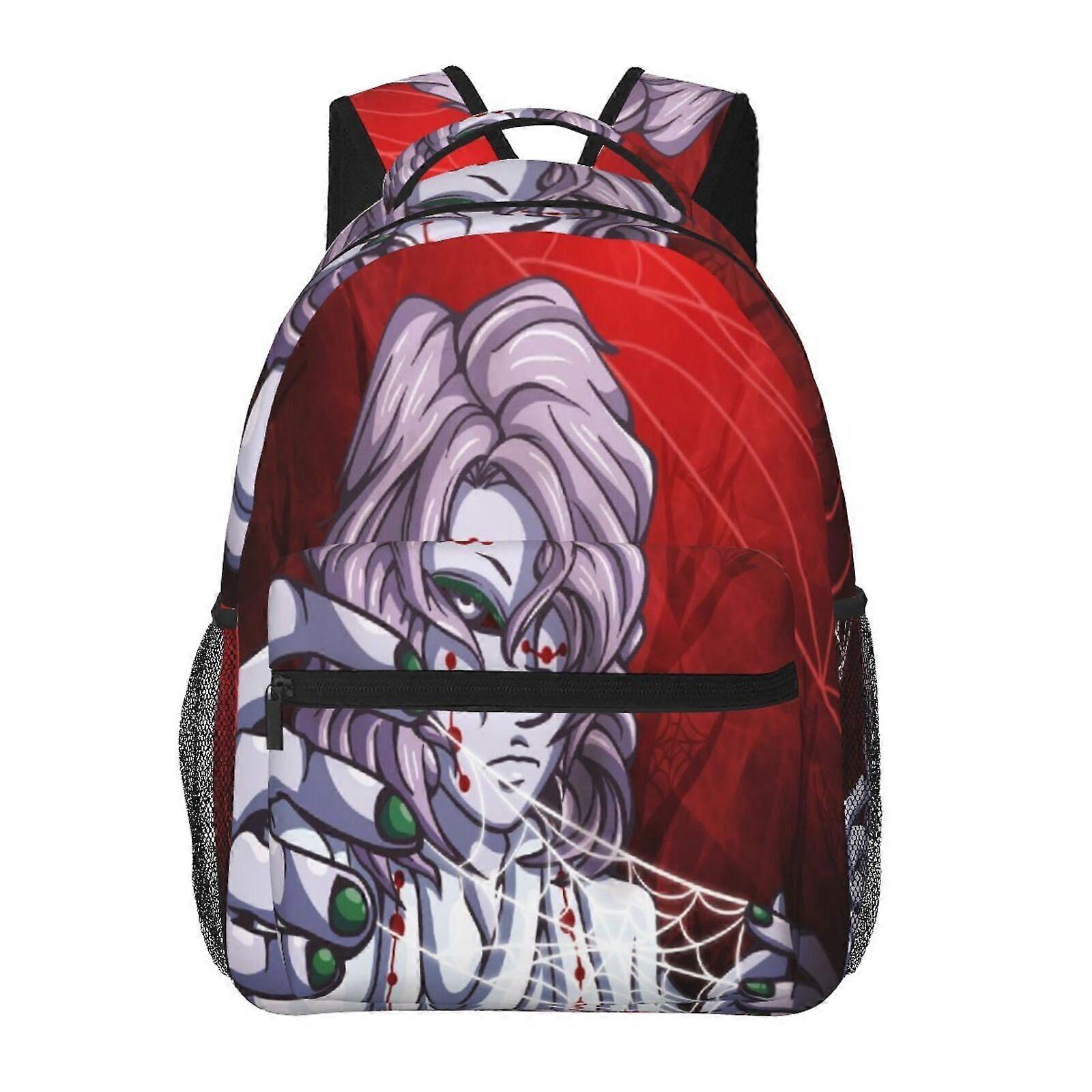 n132 Demon Slayer Backpack for Work and Travel, Durable Rucksack with PVC Bottom, Large Capacity Bag for Laptop and Essentials m132