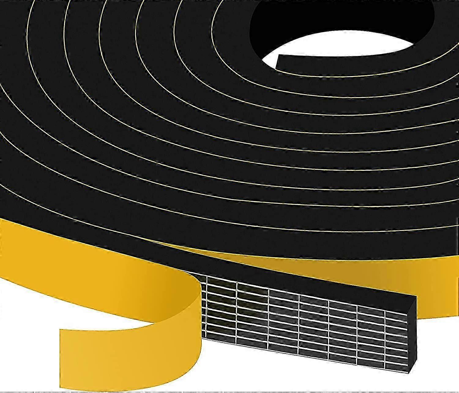 Adhesive Weather Stripping Foam Tape 12mm(w) X 6mm(t)2 Rolls,total 10m Long