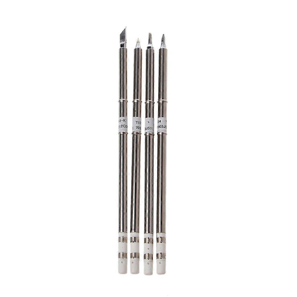 4 Pcs T12 Series Solder Iron Tips For Hakko Soldering Rework Station FX-951 FX-9 Multicolor