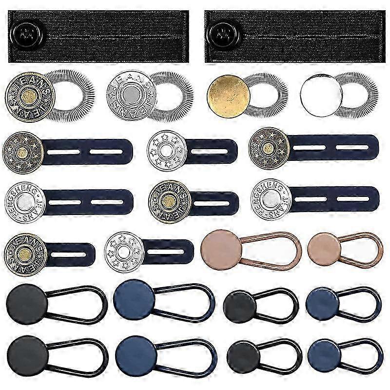 6 Sizes Pants Button Waistband Extender, Adjustable for Women Men Edition DC