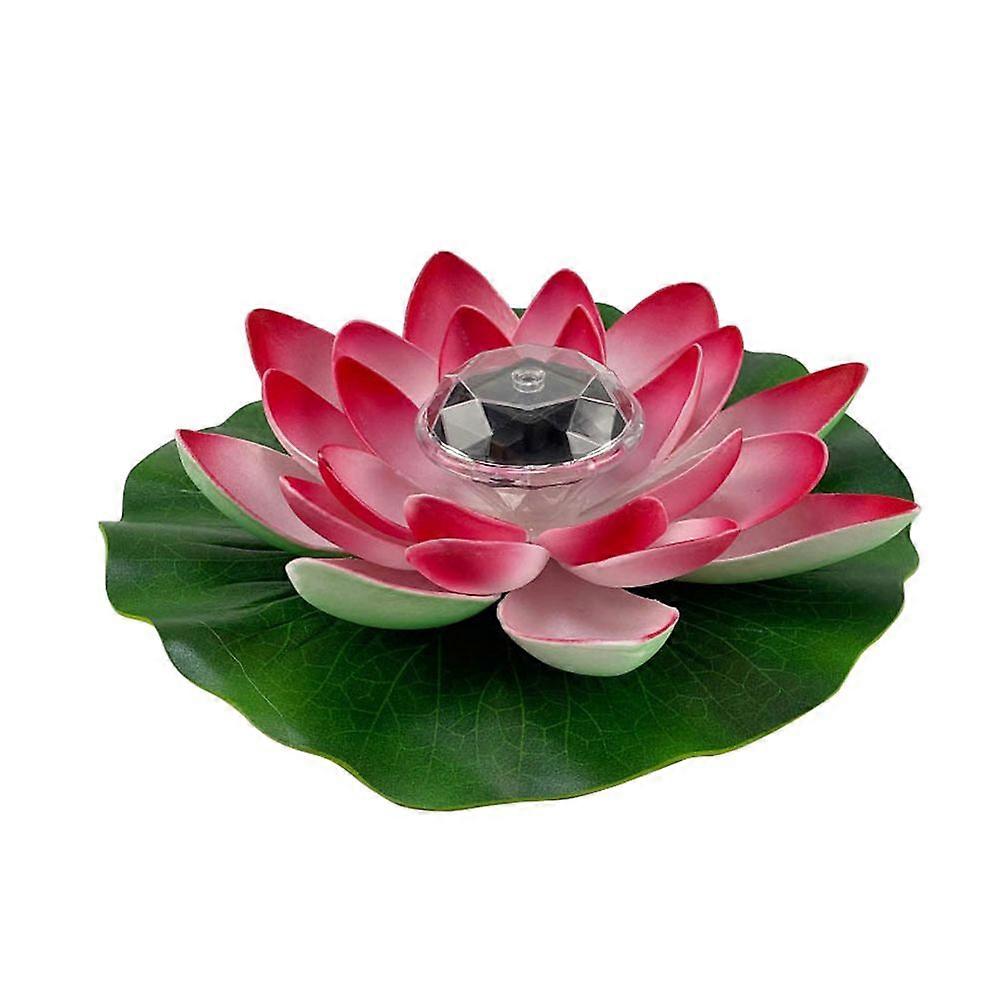 Water Floating Lotus Light Solar Lotus Lamp Wishing Light for Courtyard Pool