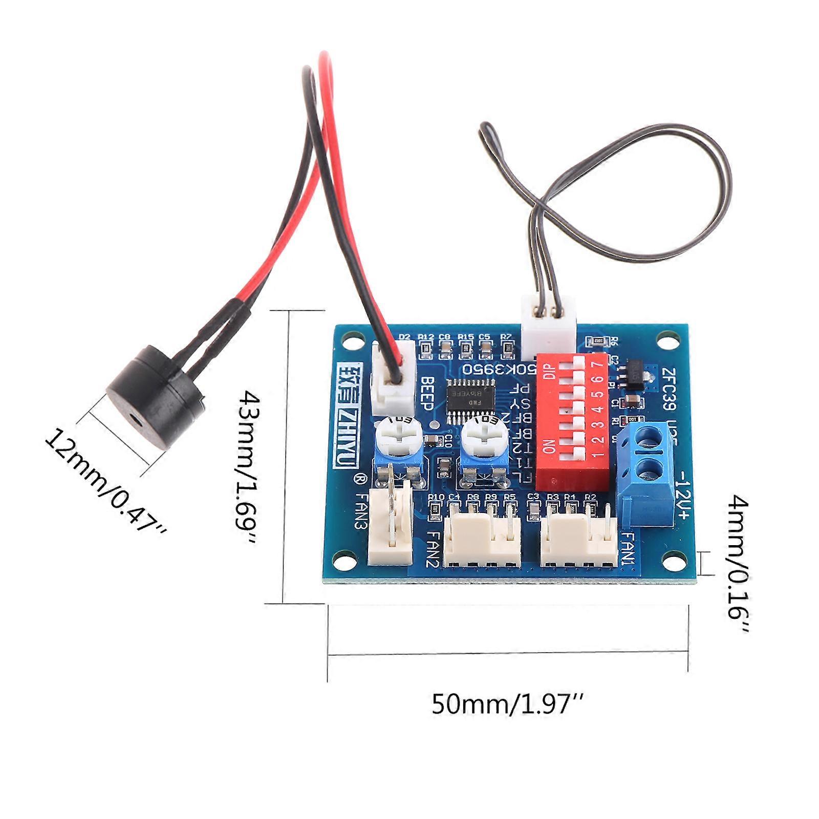 Fan Temperature Control Pwm Speed Controller Module Alarm Buzzer Sensor