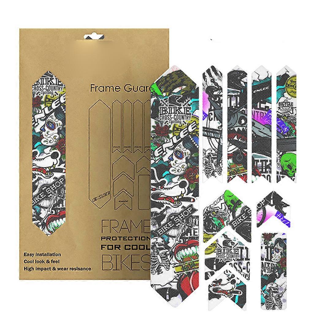 Reflective Bicycle Frame Tape Guard for Road Bike Off-Road Bicycle Protector Paste Repeatedly Strong &Durable Fork Guard Graffiti