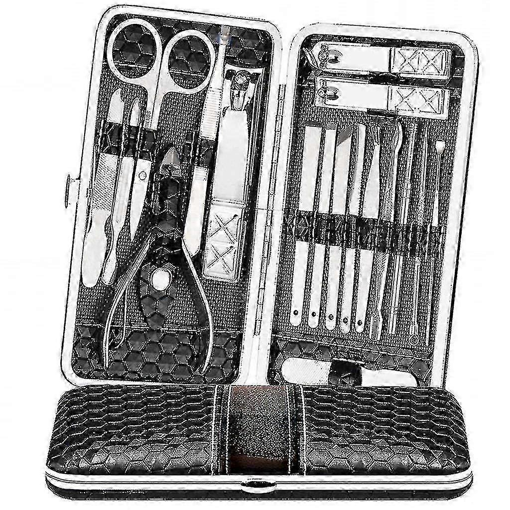 Pedikür Manikür Tırnak Makası Seti, 18 parçalıKök İtici Tırnak Dosyaları Tırnak Makas Tırnak Bakım Seyahat Güzellik Kiti - Paslanmaz Çelik
