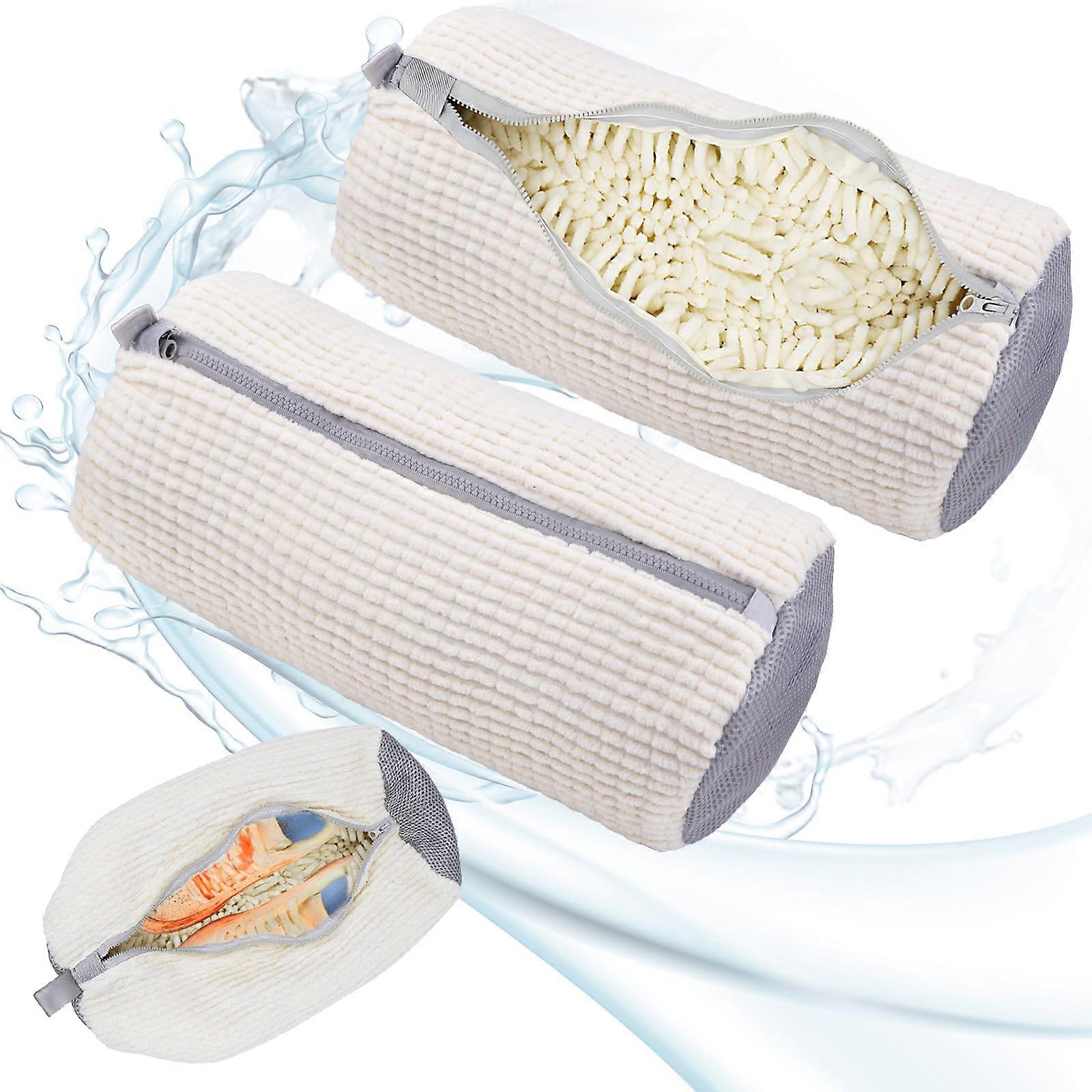 Pack of 2 Shoe Wash Bags, Washing Machine, Reusable with Hidden Zip