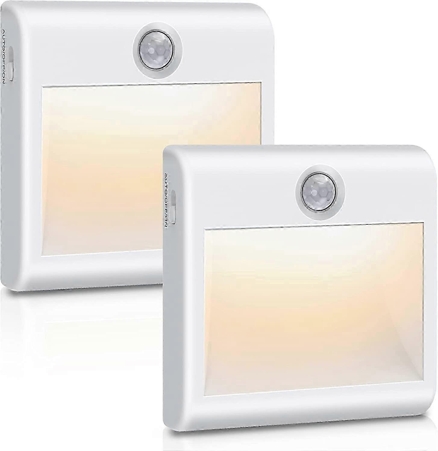 LED Night Light 2 Pack, Motion Sensor, Battery Powered Indoor Light
