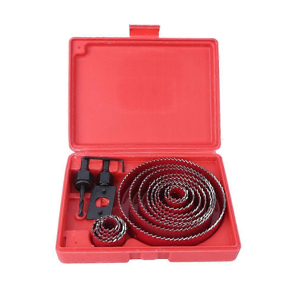 High quality Woodworking hole saw set 16 pieces red
