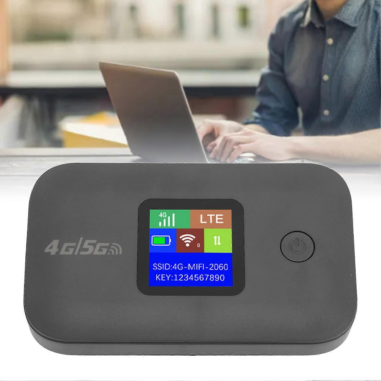 4G LTE Mobile Hotspot مع فتحة بطاقة SIM تدعم 8-10 مستخدمين إشارة مستقرة 3000 مللي أمبير 4G نقطة اتصال محمولة محمولة راوتر أسود آسيوي