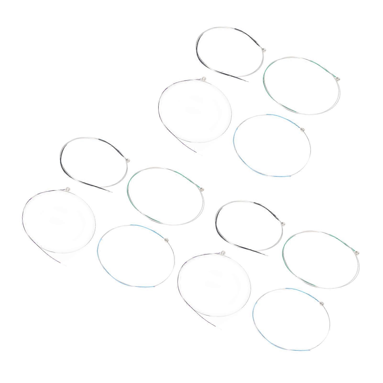 12Pcs Violin String Copper Alloy Professional Violin String Replacement for 1/2 1/4 3/4 4/4 Silver