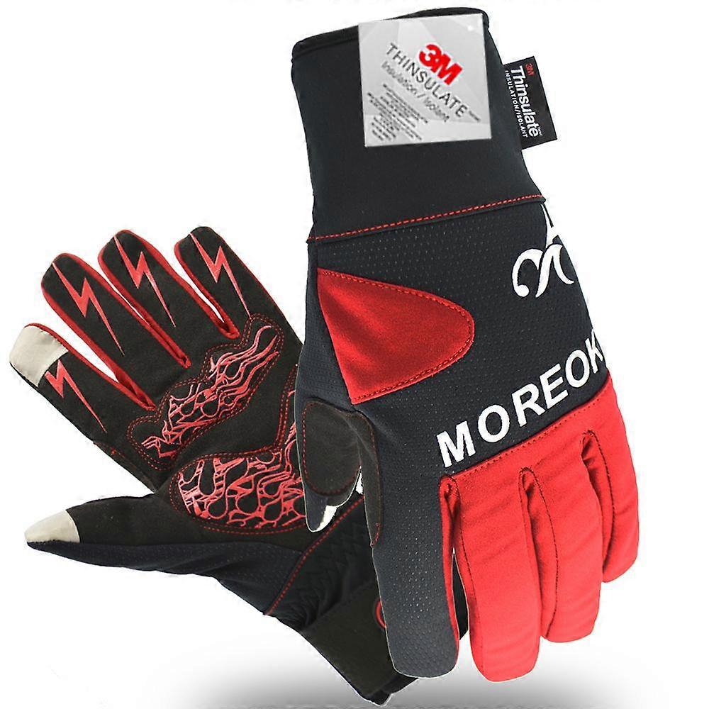 כפפות תרמיות אצבע מלאה 3M Thinsulate כפפות חורף מסך מגע כפפות רכיבה על אופניים עמיד לרוח אופני כביש כפפות רכיבה על אופניים בגדי ריקוד גברים