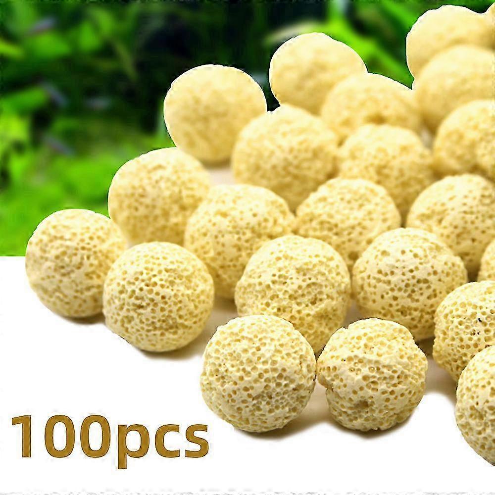 Boules de média filtrant bio d’aquarium 100PCS - Jaune pour aquarium