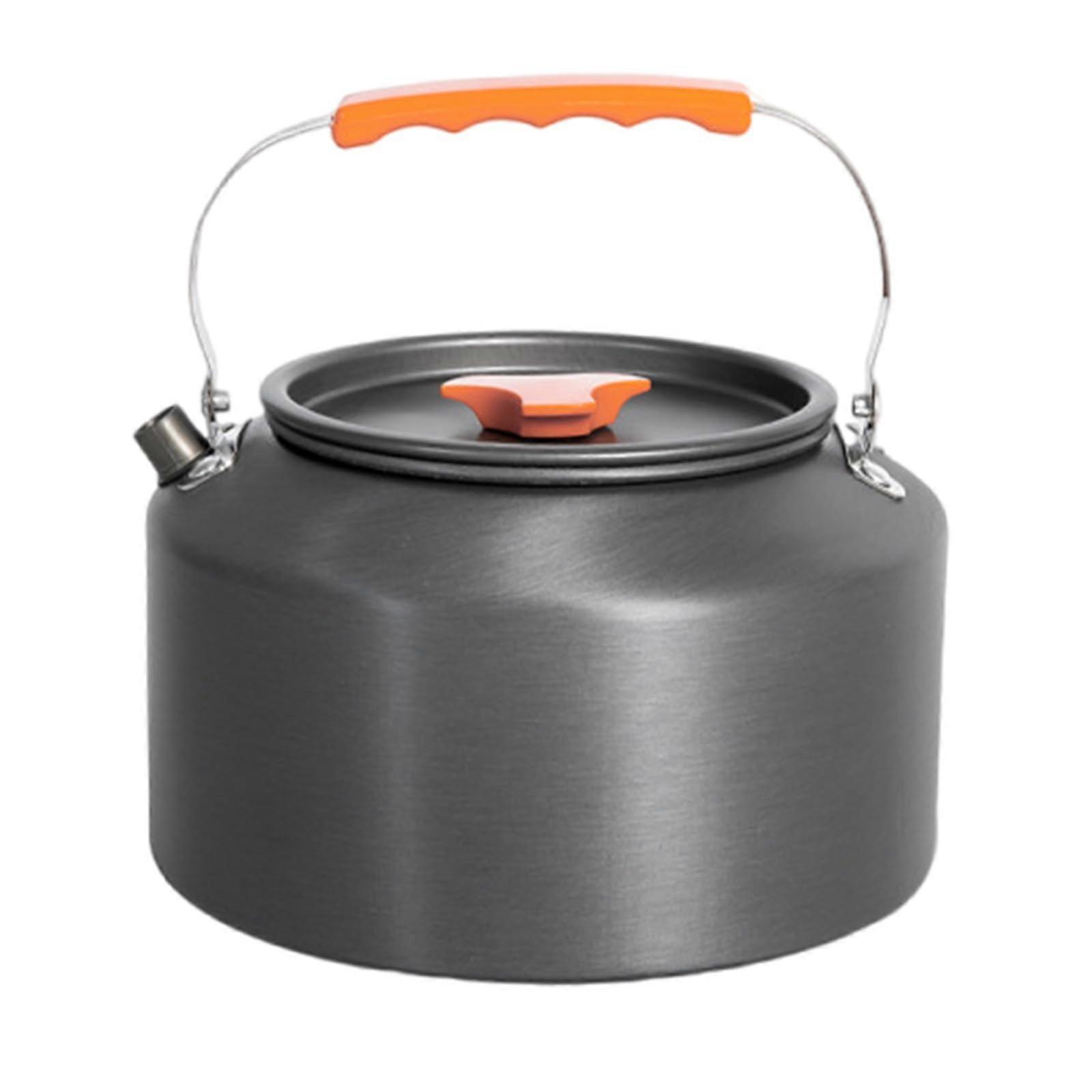Aluminium Coffee Pot for Camping, Portable Tea Kettle, Whistle Kettle for Stove, Durable Camping Water Boiler
