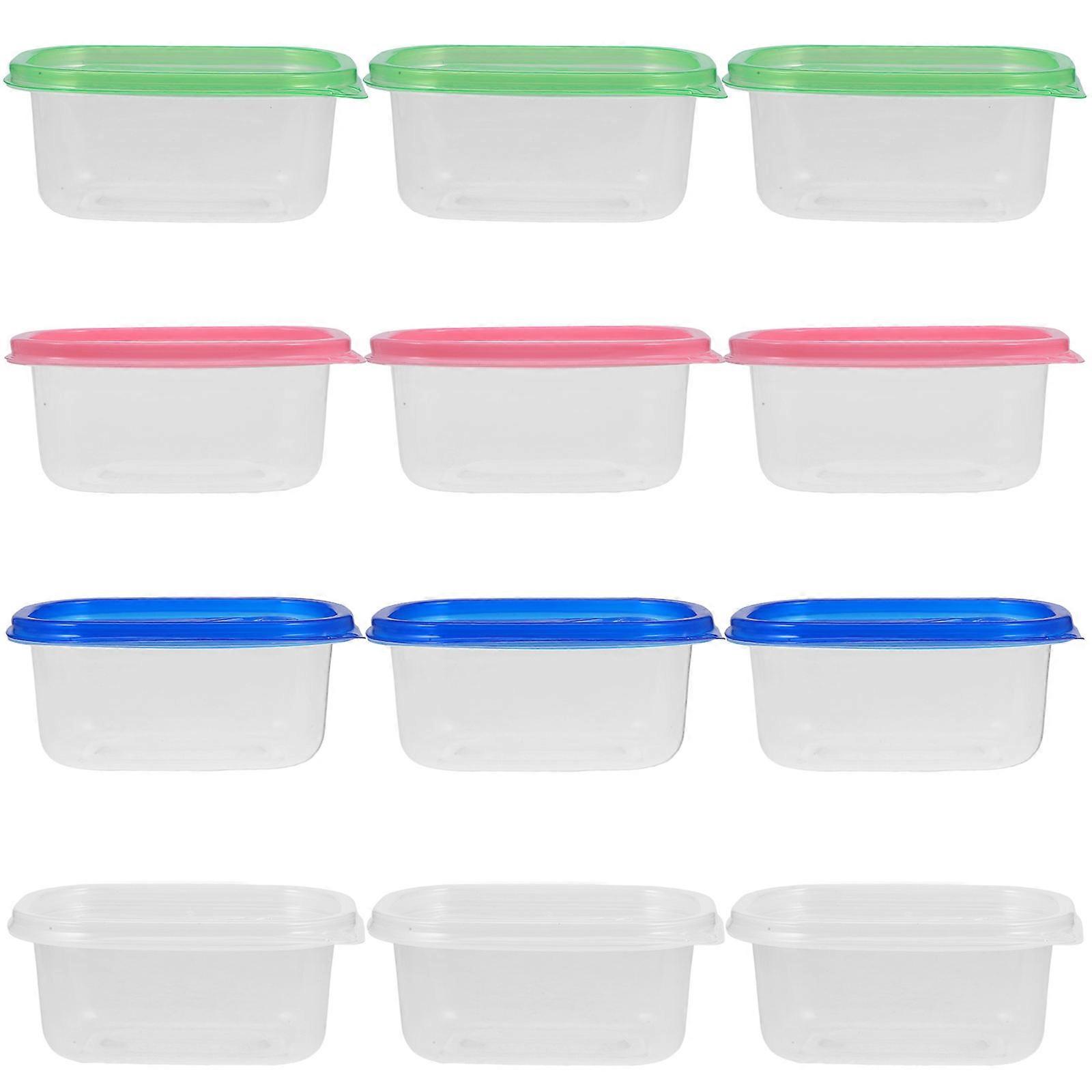 Stackable Food Storage Containers with Airtight Covers, Compact Size, Set of 12