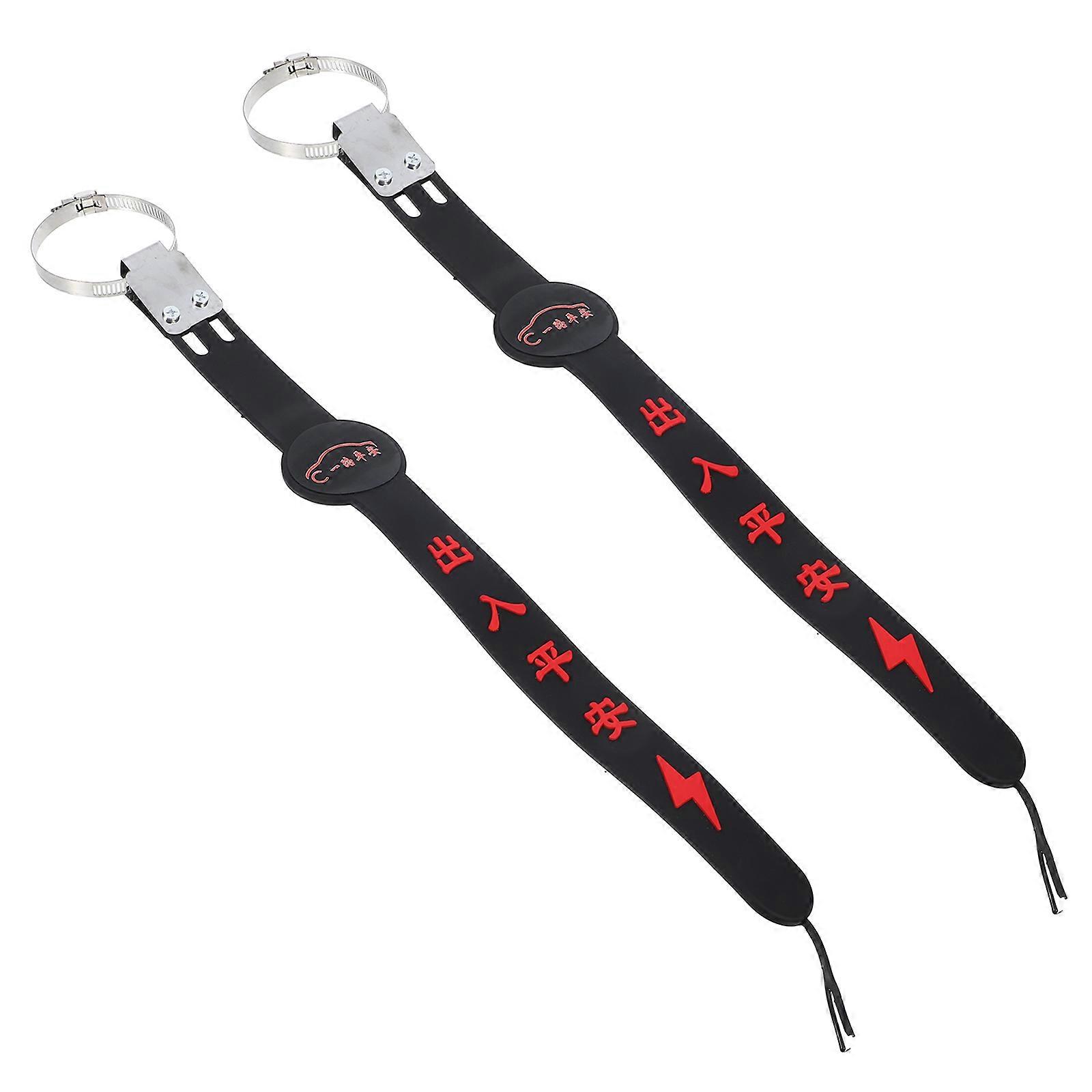 2pcs Adjustable Car Static Strap, Auto Safety Ground Wire, Silicone Static Discharge Belt for Vehicle, Reliable Driving Experience
