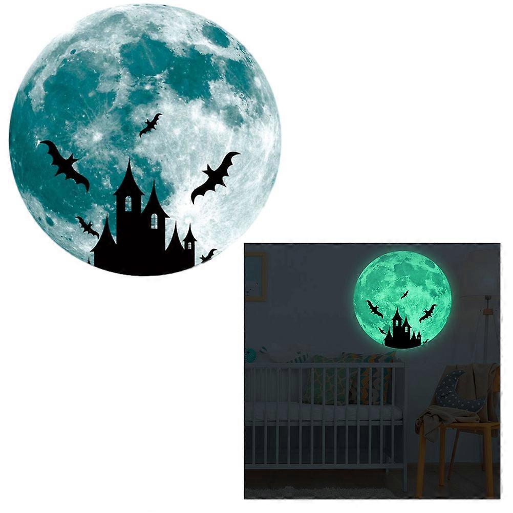 Moon Wall Stickers Decorative Waterproof Removable Multi 30x30x0.1cm 1Pack