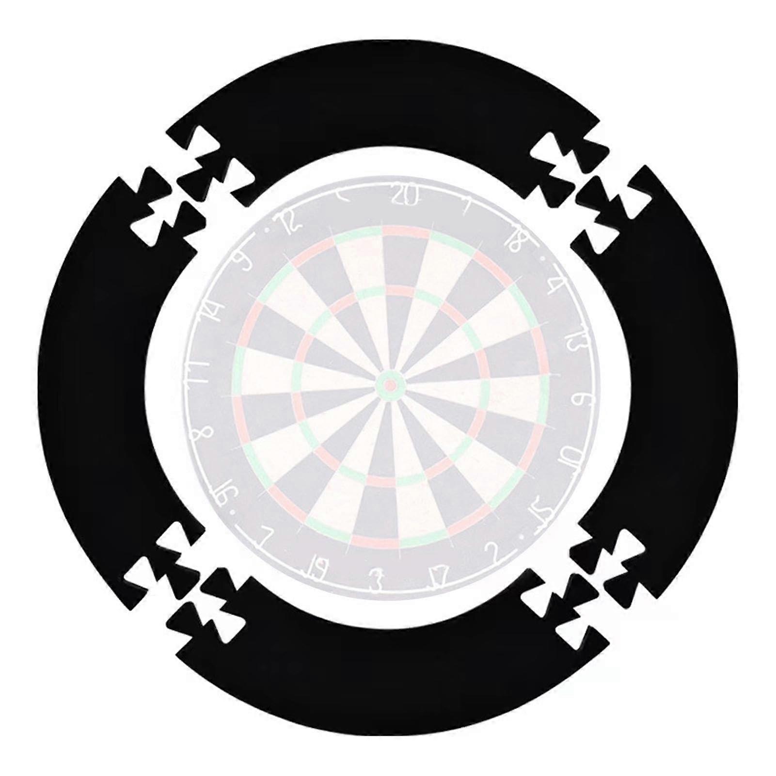 Dartboard Protective Ring for Wall Protection, EVA Puzzle Design, 71 x 45cm, Easy Assembly, Black Darts Accessory