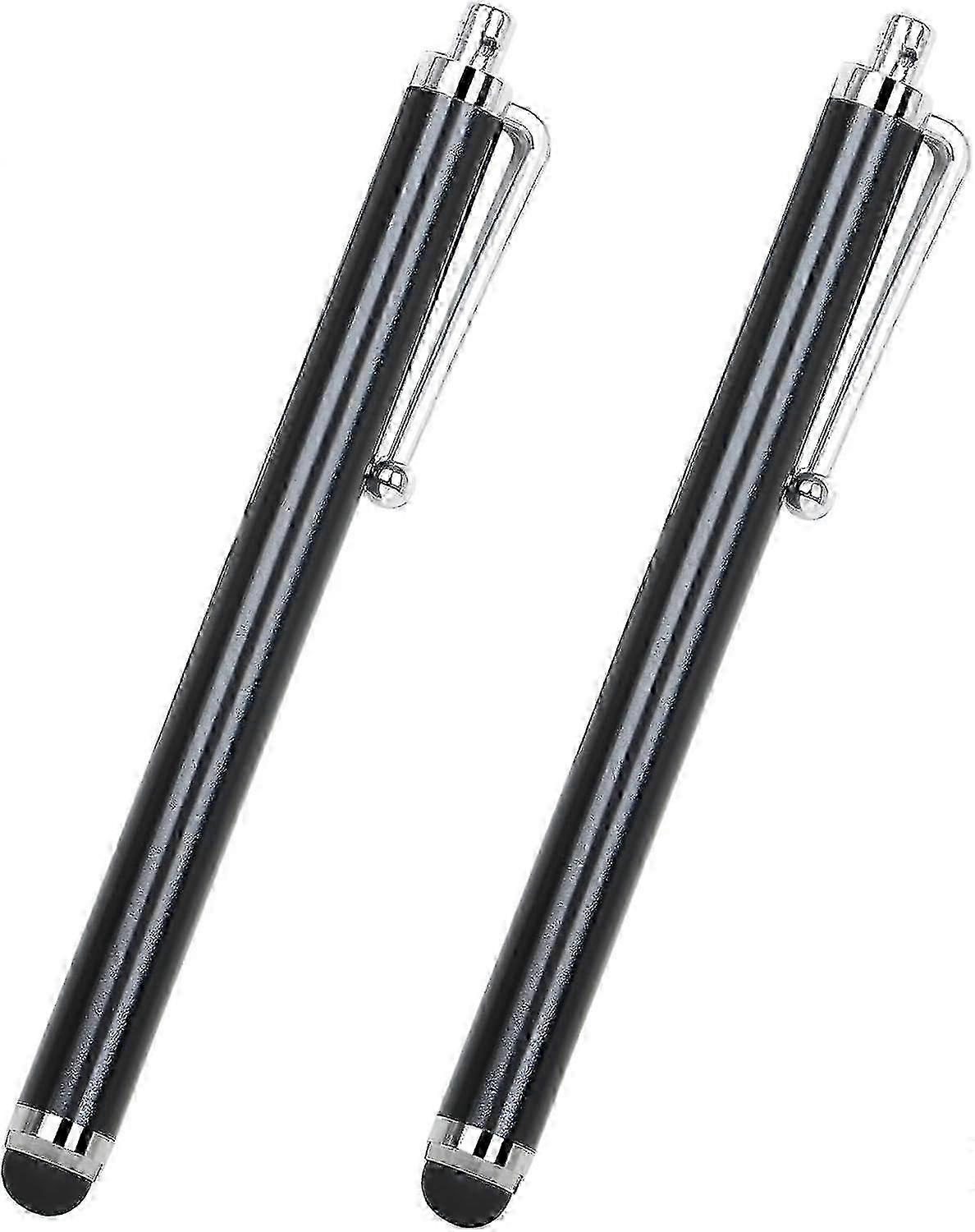 2025 2PC Black Smartphone Stylus Pen with Silicone Tip for Touch Screen Devices, Compatible with Tablets, Cell Phones, Laptops