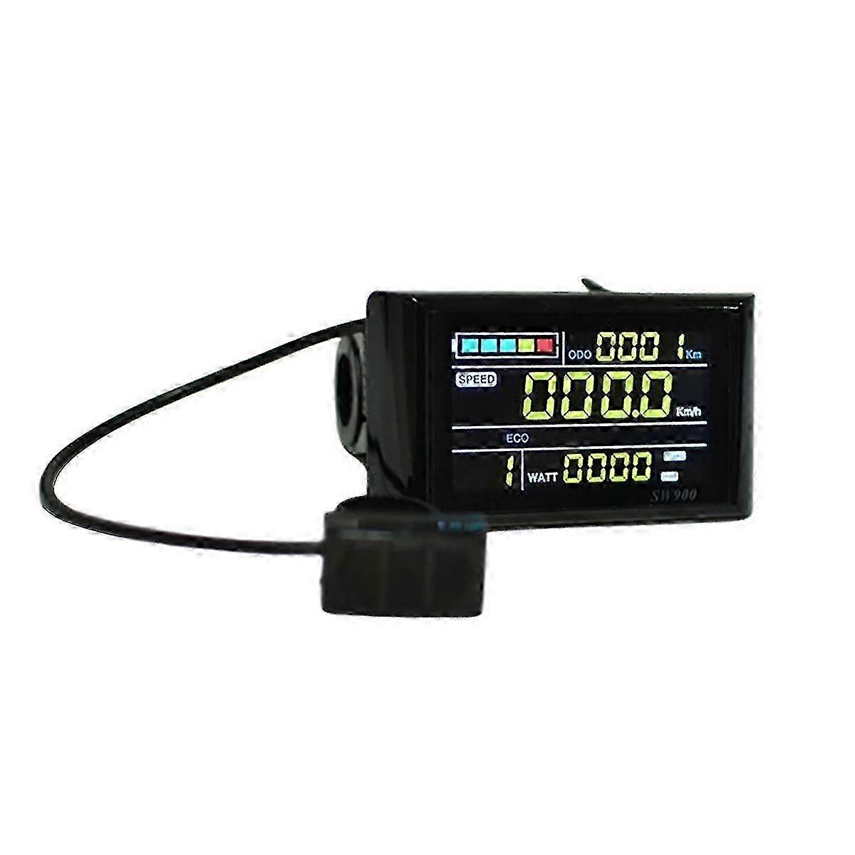 Colour Screen LCD Display for E-bikes, Suitable for Various Voltage Ranges 24V/36V/48V/60V/72V, Plug-In Meter Panel