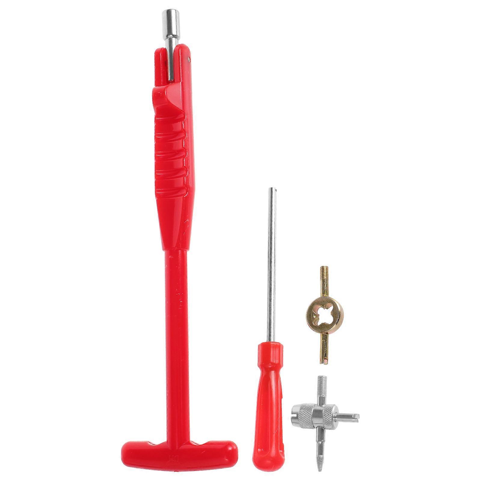 Tire Valve Stem Remover Tool Multi-Functional Valve Core Installation For Car Motorcycle Plastic Metal 4Pcs
