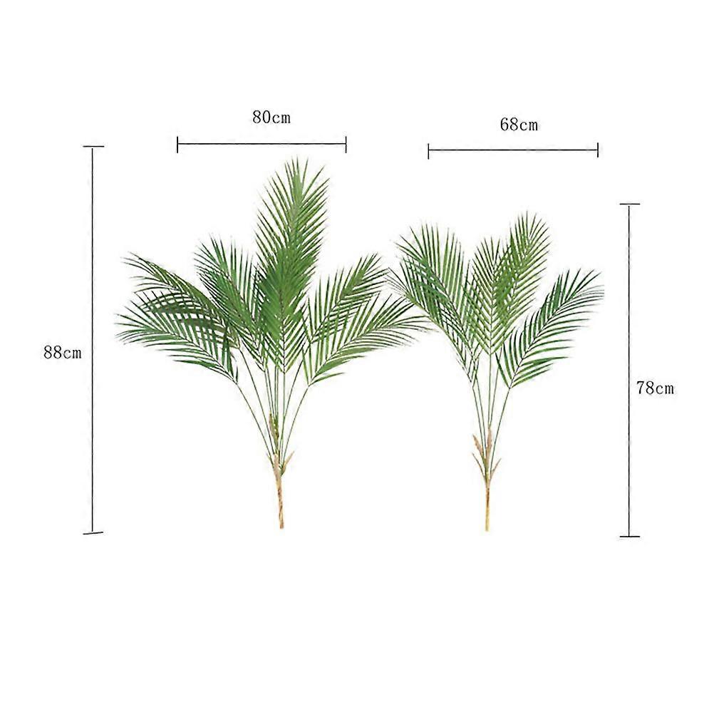 Artificial Palm Plants Leaves Faux Palm Branches Photography Props for Homeowners 78x68x2cm 1Pc