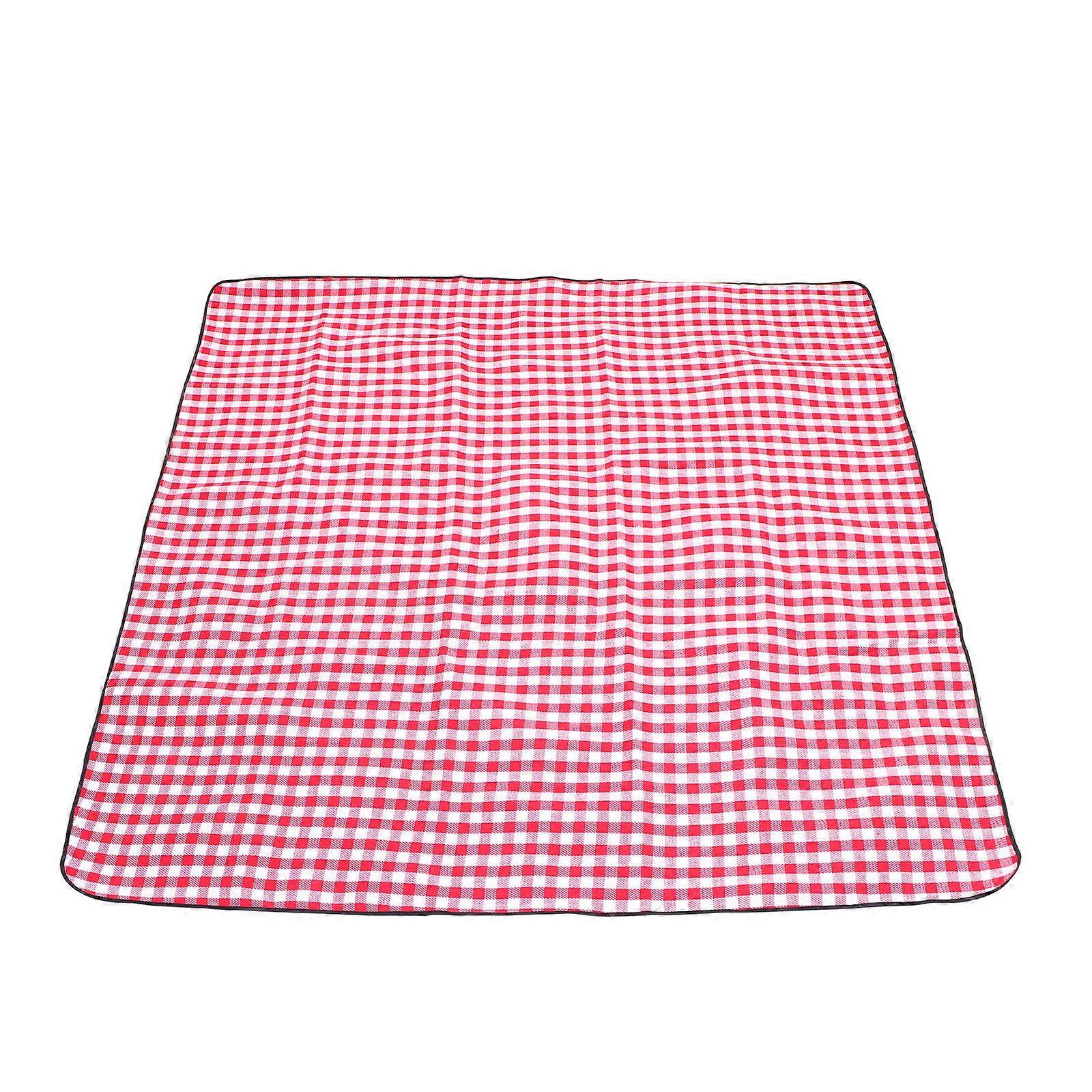Red Waterproof Picnic Mat with Thickened Acrylic Cloth Ideal for Outdoor Camping and Beach Adventures 1 Pc