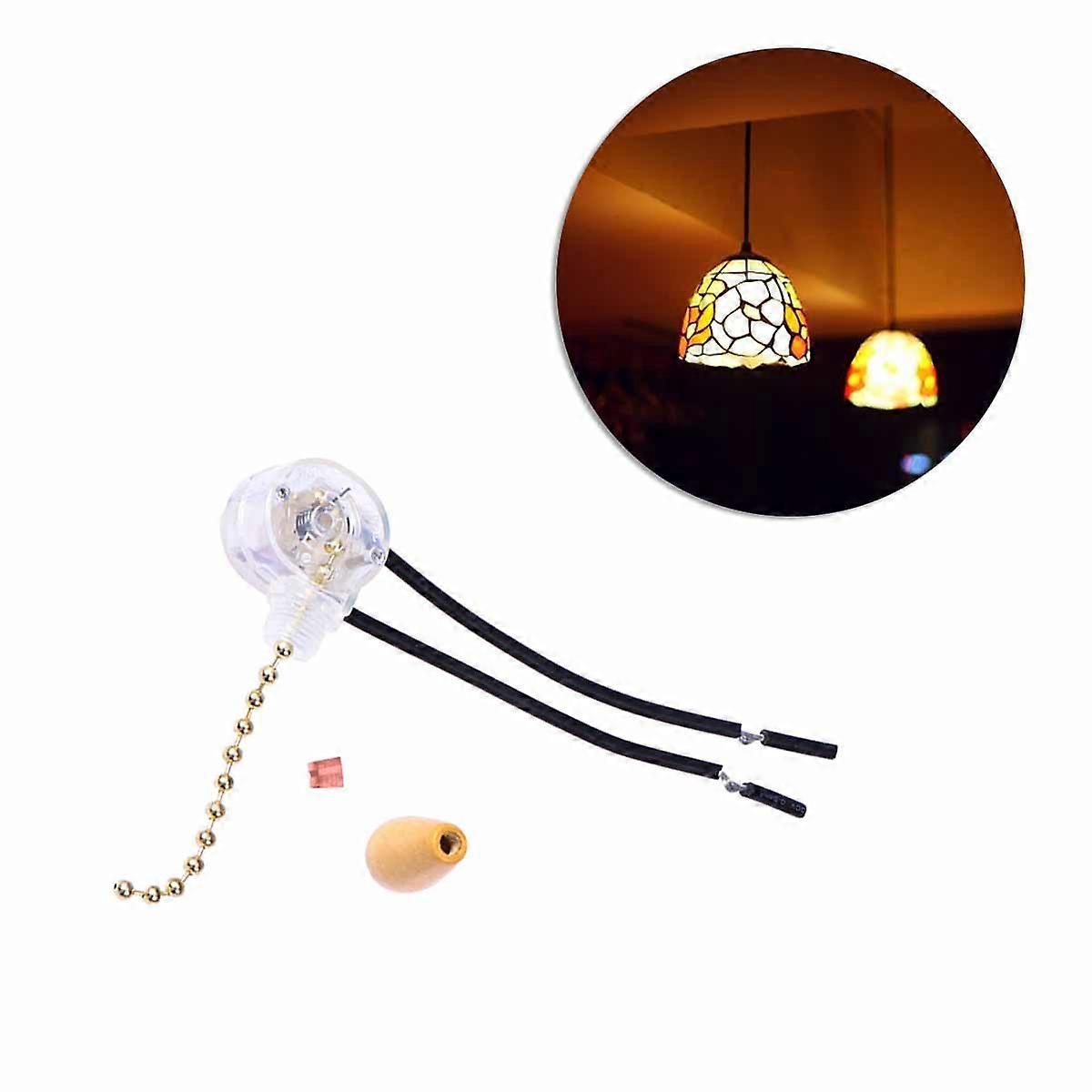 Metal Light Pull Chain Extension Ceiling Fan Accessories 3-Speed Fan Control 1Pcs