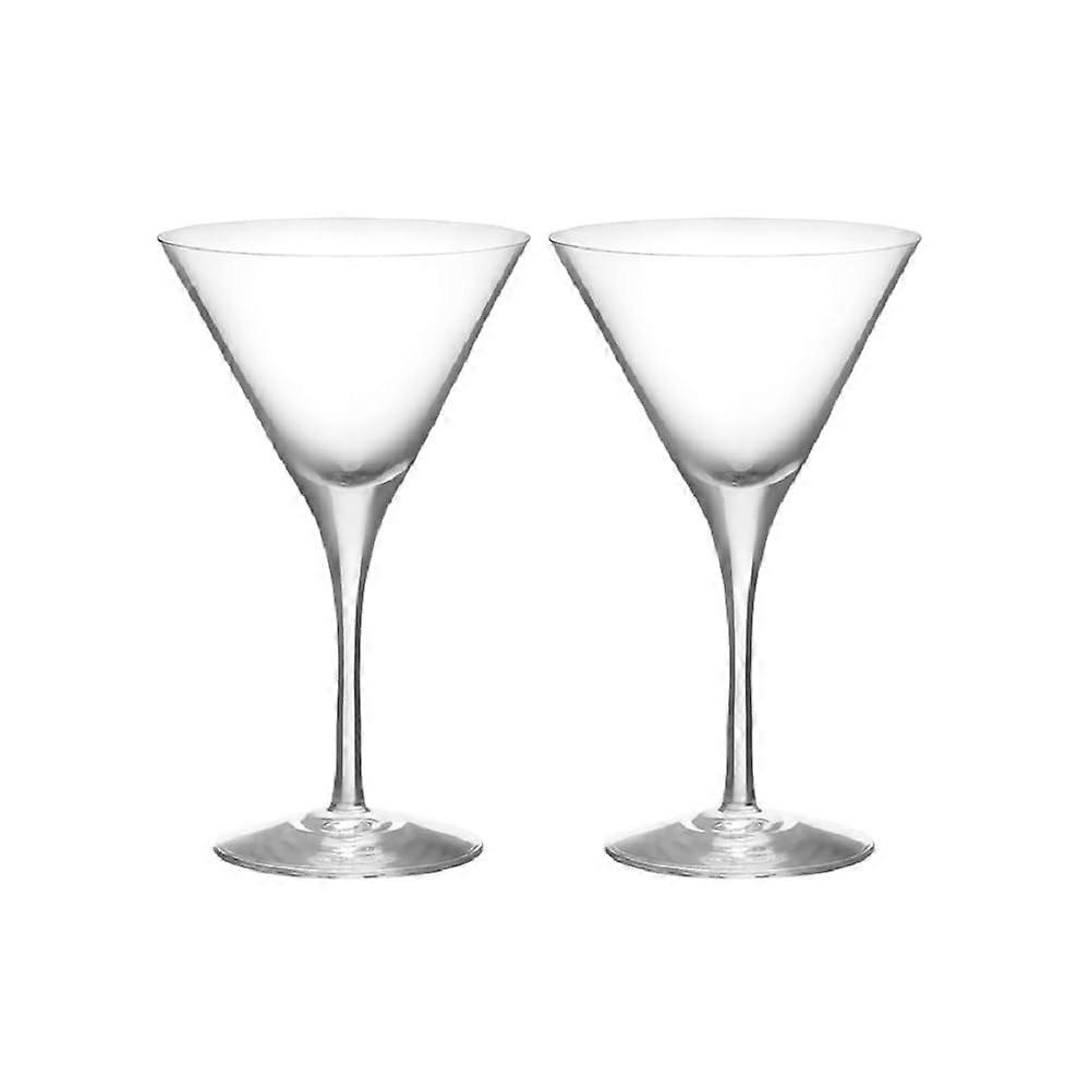 Set of 2 Glasses - Elegant Clear Crystal Cocktail Glasses for Home Bar and Entertaining
