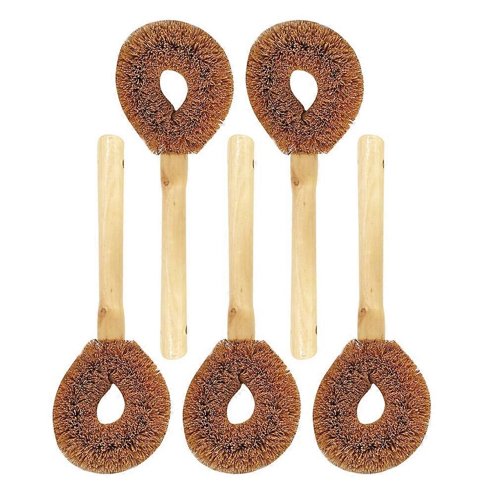 Dish Brush With Handle Pot Pan Cleaning Kitchen Tools 25x8cm 5Pcs