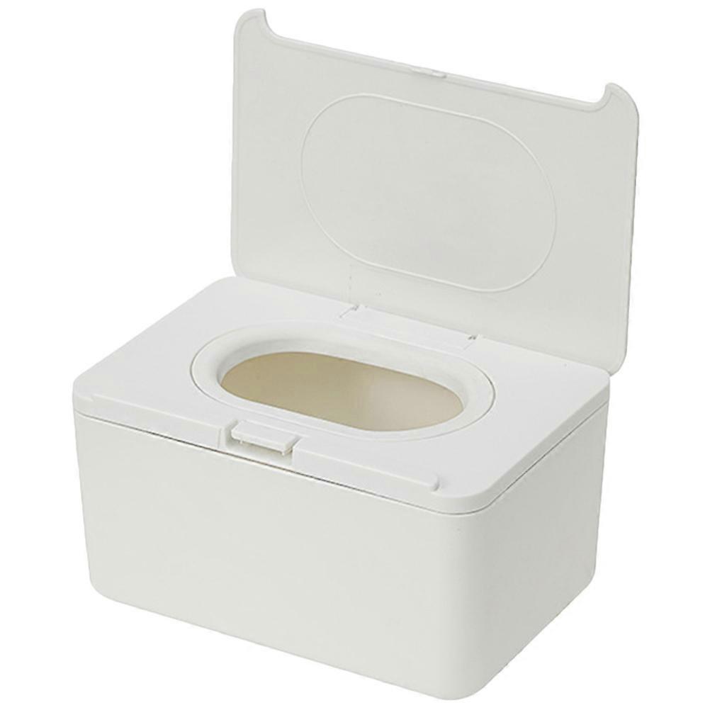 Plastic Tissue Dispenser Box Wipes Dispenser Box Portable Tissue Storage Sealed Minimalist Design Square 1Pack For Home Use Office Use