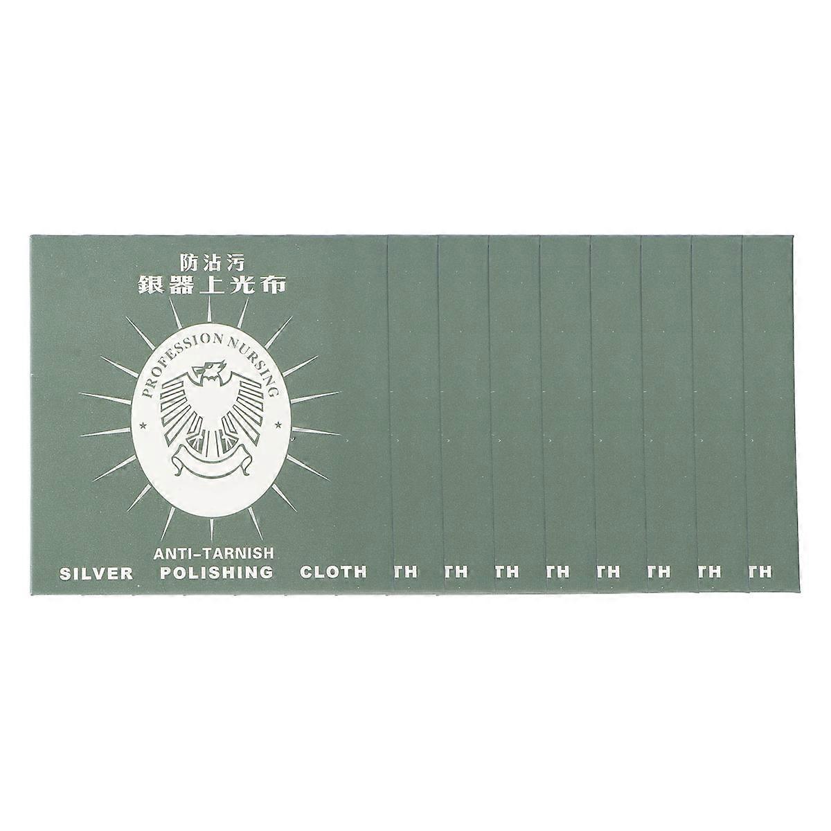 Silver Polishing Cloth Silver Wiping Cloth for Shop Use Suede Material 8x8x0.1cm 10Pcs