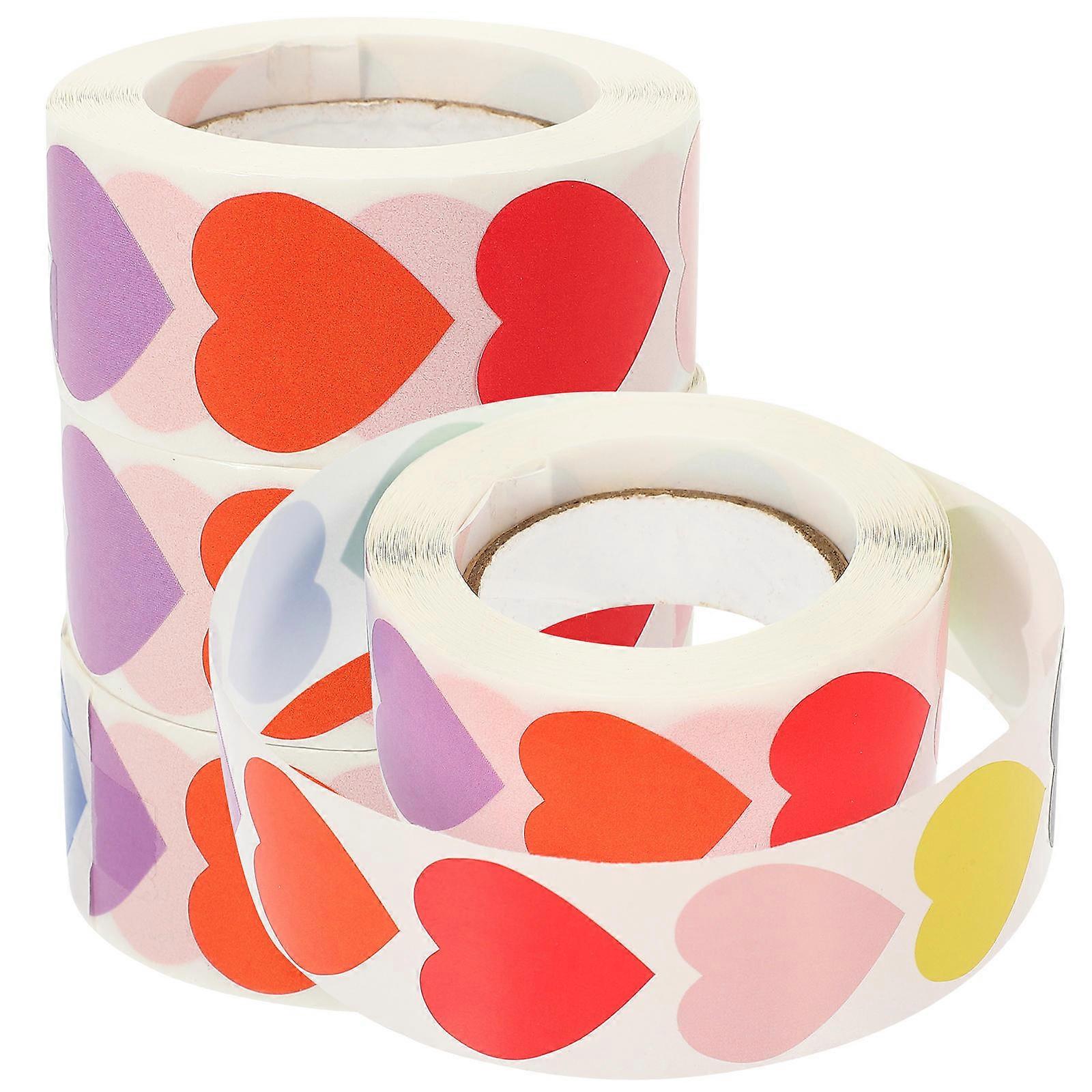 Valentine's Day Name Labels Stickers Heart Stickers Marking 3 Rolls
