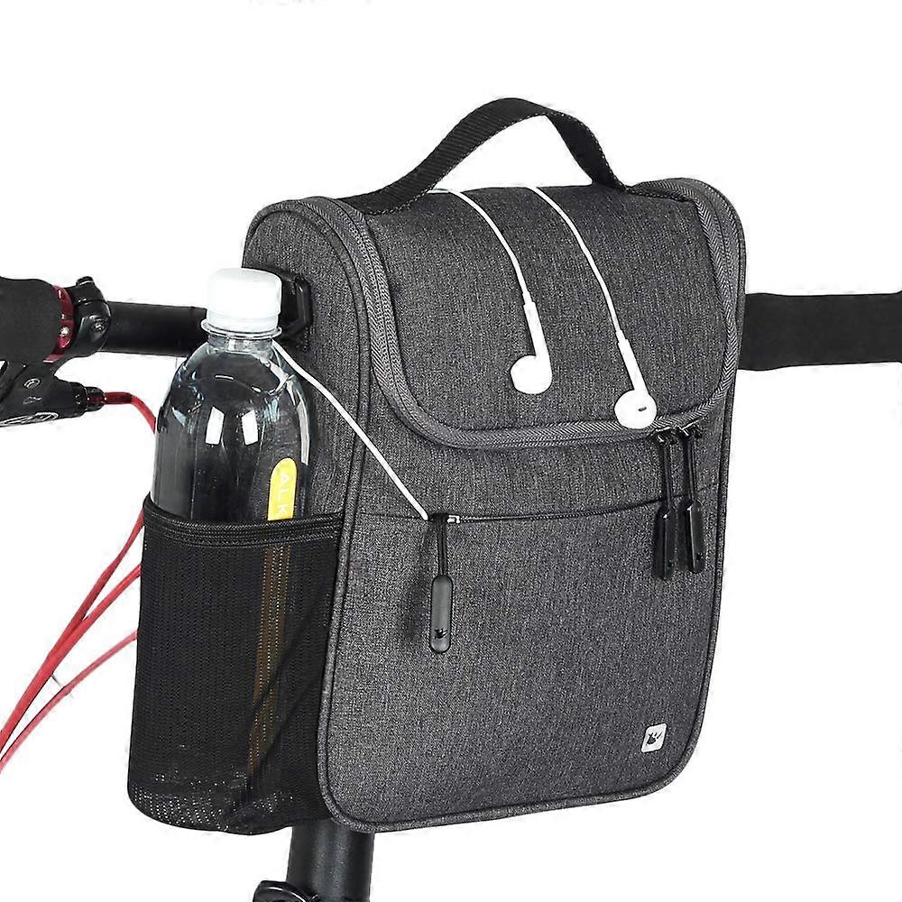Bicycle Handlebar Bag, Front Handlebar Bag, Bicycle Frame Bag, Bicycle Basket, Bicycle Bag, Professional Bicycle Accessories, Grey Gray