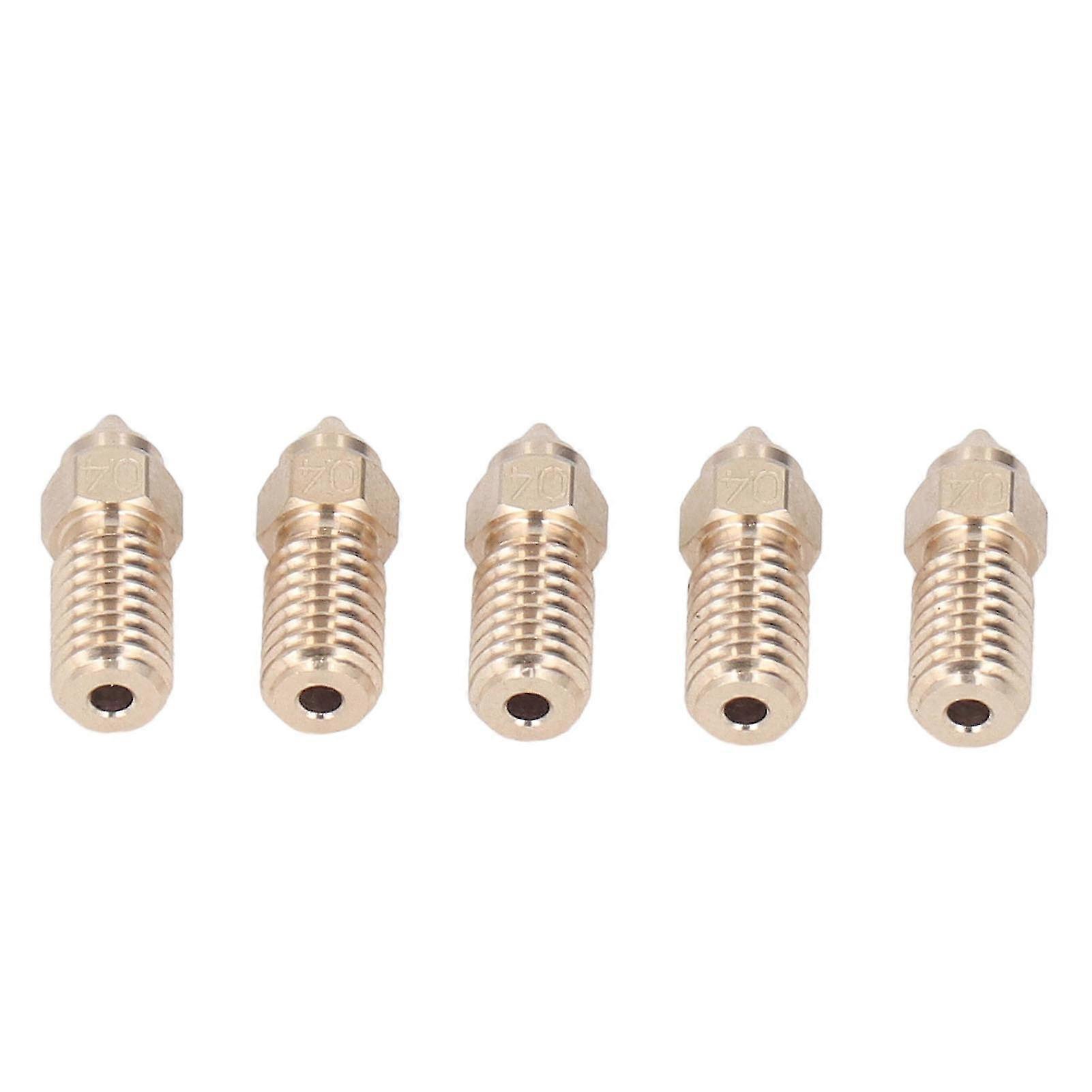 10 Pcs 3D Printer Brass Nozzles 0.4mm M6 High Flow Suitable for High Speed Printing Compatible with Various Models