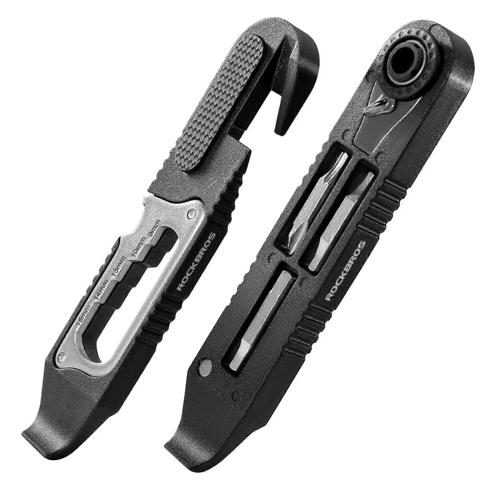 Bicycle Multifunctional Tool, 16 in 1 Multitool Bicycle Tool with Ratchet Wrench, Tyre Lever, Mini Tool Set Repair Kit for Tyre Change and On the Go