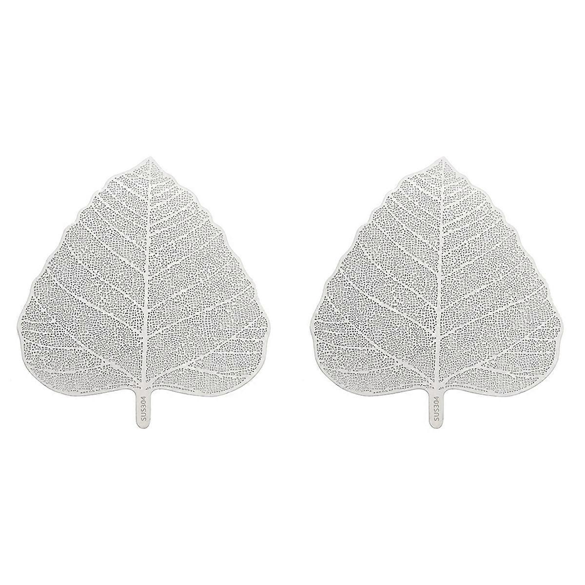  Stainless Steel Handmade Leaf Strainer,(Silver)