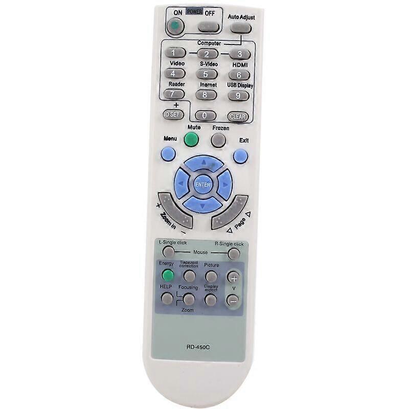 RD-450C Remote Control Replace for Projector NP100 NP110 NP115 NP1200 NP210 NP215 NP216 NP2200 NP300+ NP305 NP310 hwy